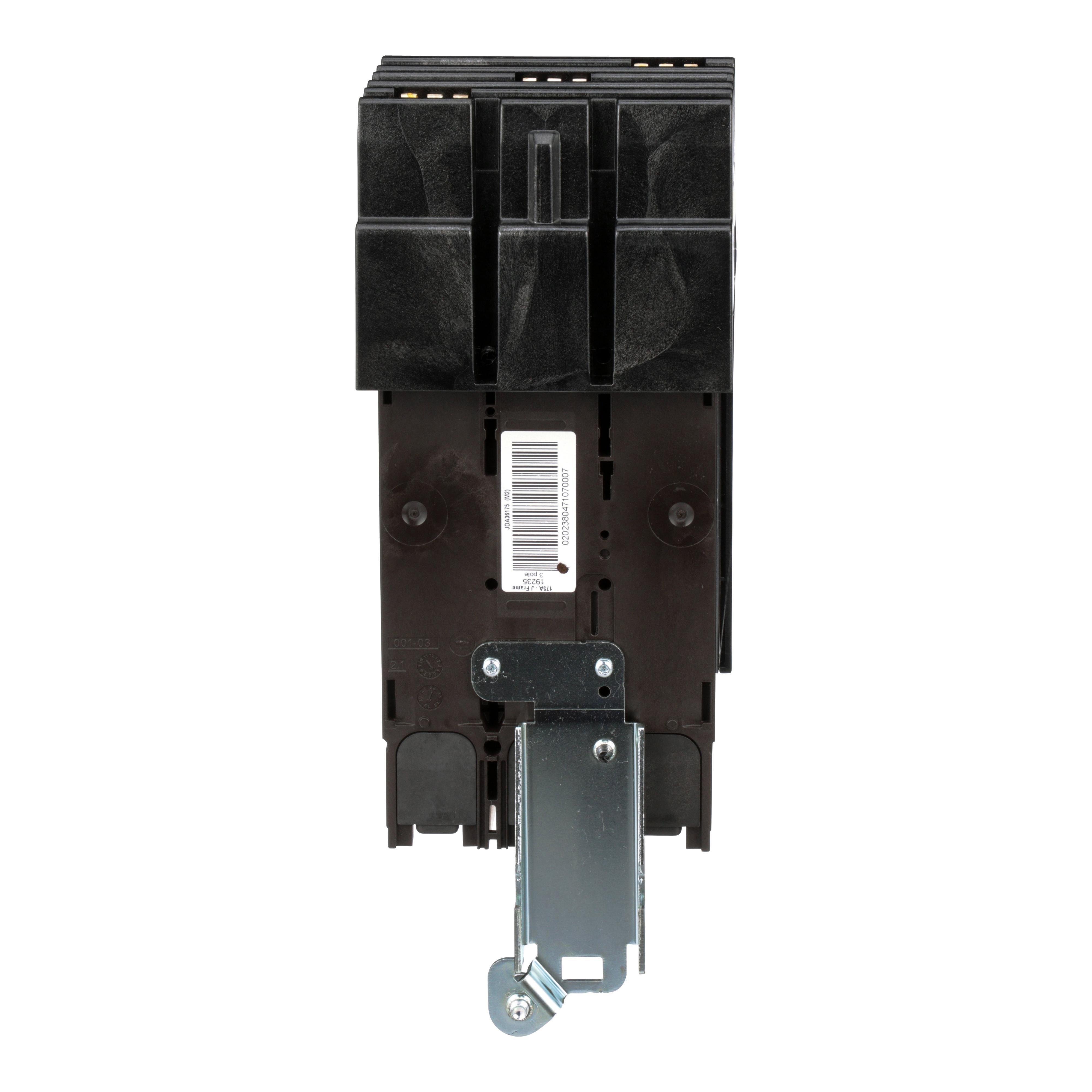Picture of JDA36175 - Circuit breaker, PowerPacT J, 175A, 3 pole, 600VAC, 14kA, I-Line, thermal magnetic, 80%, ABC