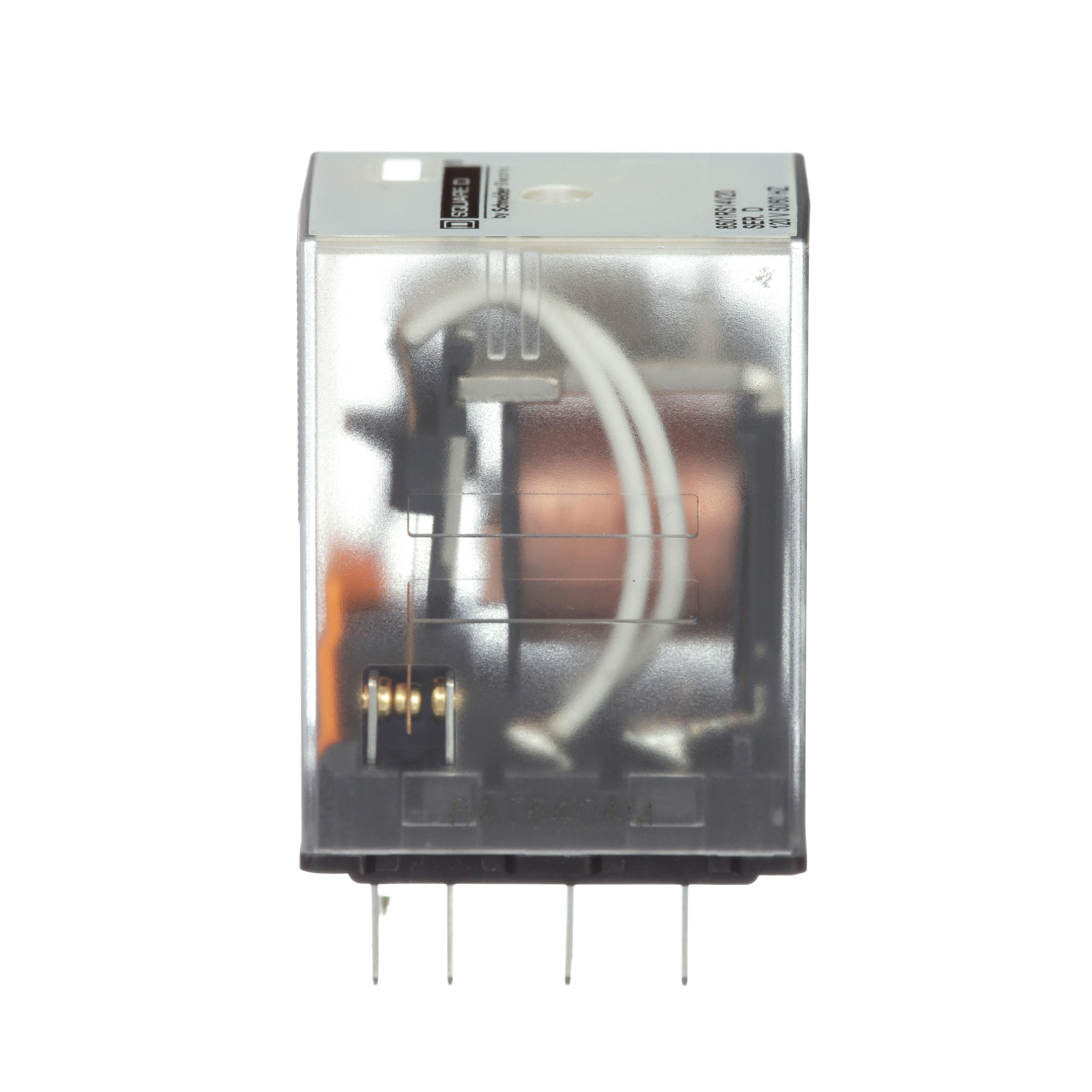 Picture of 8501RS14V20 - Miniature Relay, Harmony 8501R, low voltage, hermetically sealed, 4PDT, 14 blades, 8A at 120V AC, coil, 0.5HP at 277V AC, 120V AC, 4NO+ 4NC