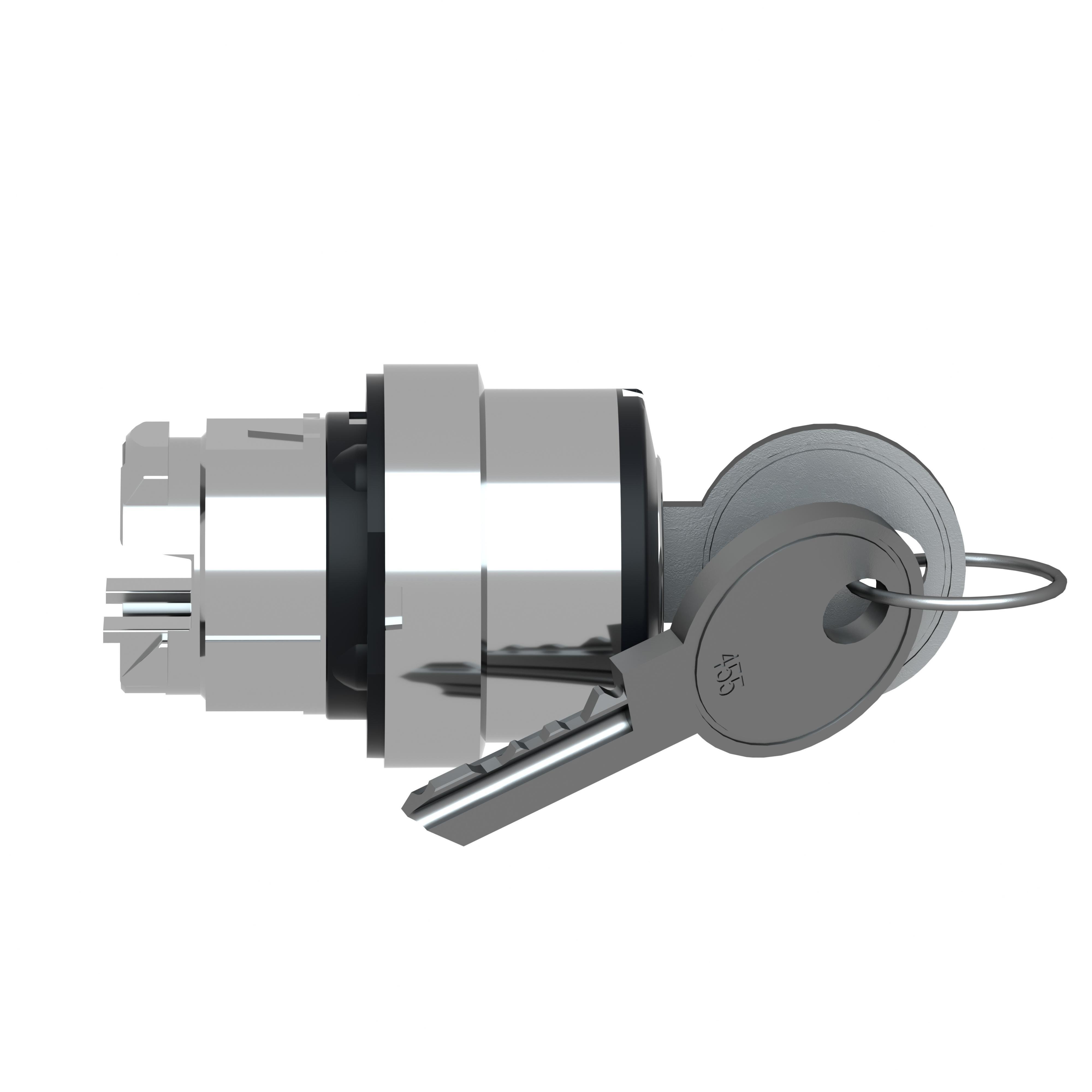 Picture of ZB4BG3 - Head for key selector switch, Harmony XB4, metal, black, 22mm, key 455, 3 positions, stay put