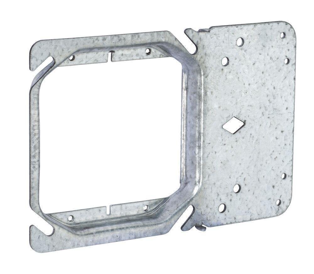 W2243 - 4" Square Box Mounting Plate with 5/8" Double Gang Device Ring