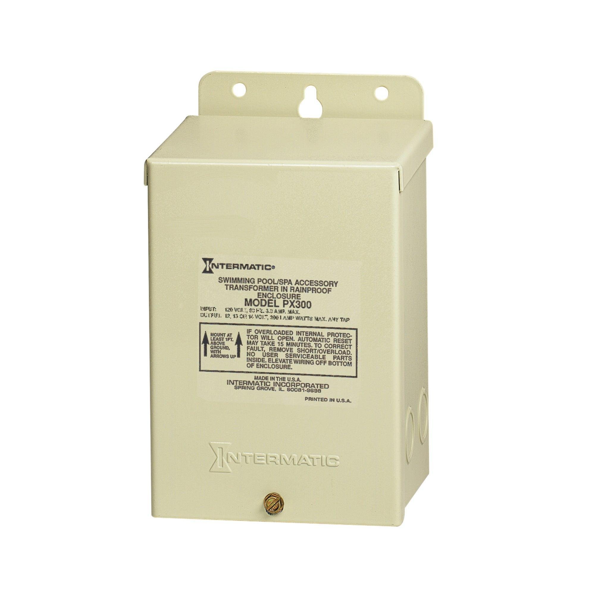 PX300 - 300 W Pool & Spa Safety Transformer, Beige Steel Enclosure, Input 120V, Output 12,13,14V
