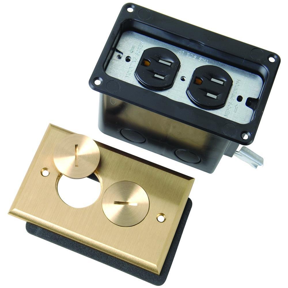 FB1-TR-DR-B - 1-Gang Tamper-Resistant Floor Box Assembly (for Wood Sub-Floors)
