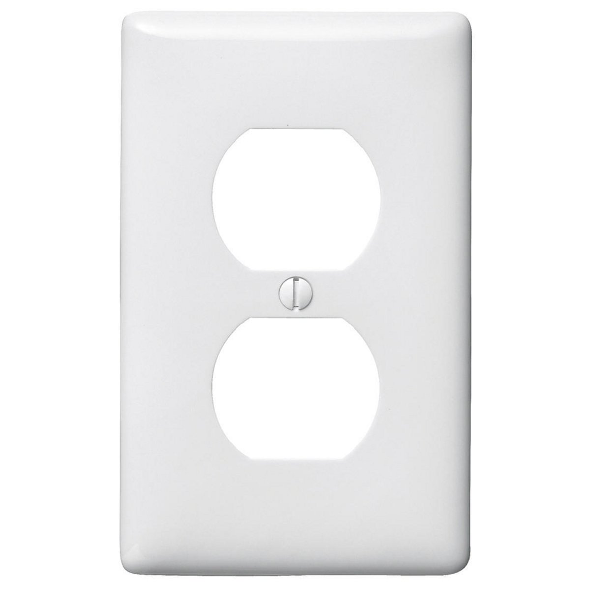 NP8W - Wallplates and Box Covers, Wallplate, Nylon, 1-Gang, 1) Duplex, White
