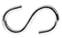 SK112J - S Hook, 1-1/2 x .135, Steel, Zinc Plated