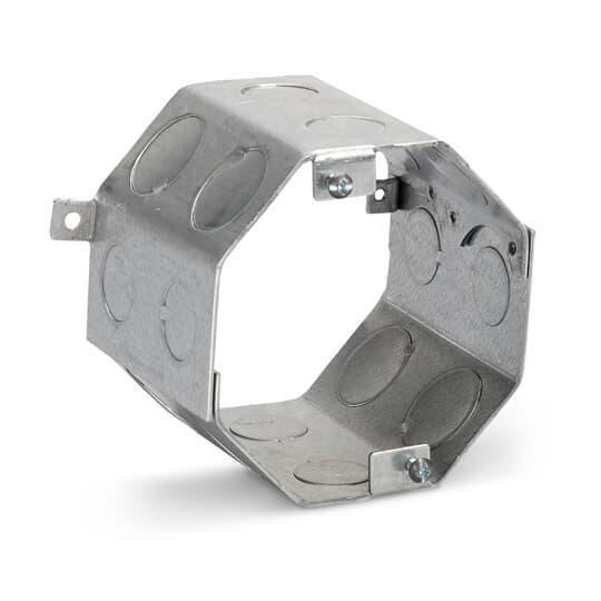 54561 1/2 3/4 - 3-1/2" D 1/2" & 3/4" Knockout Octagonal Box