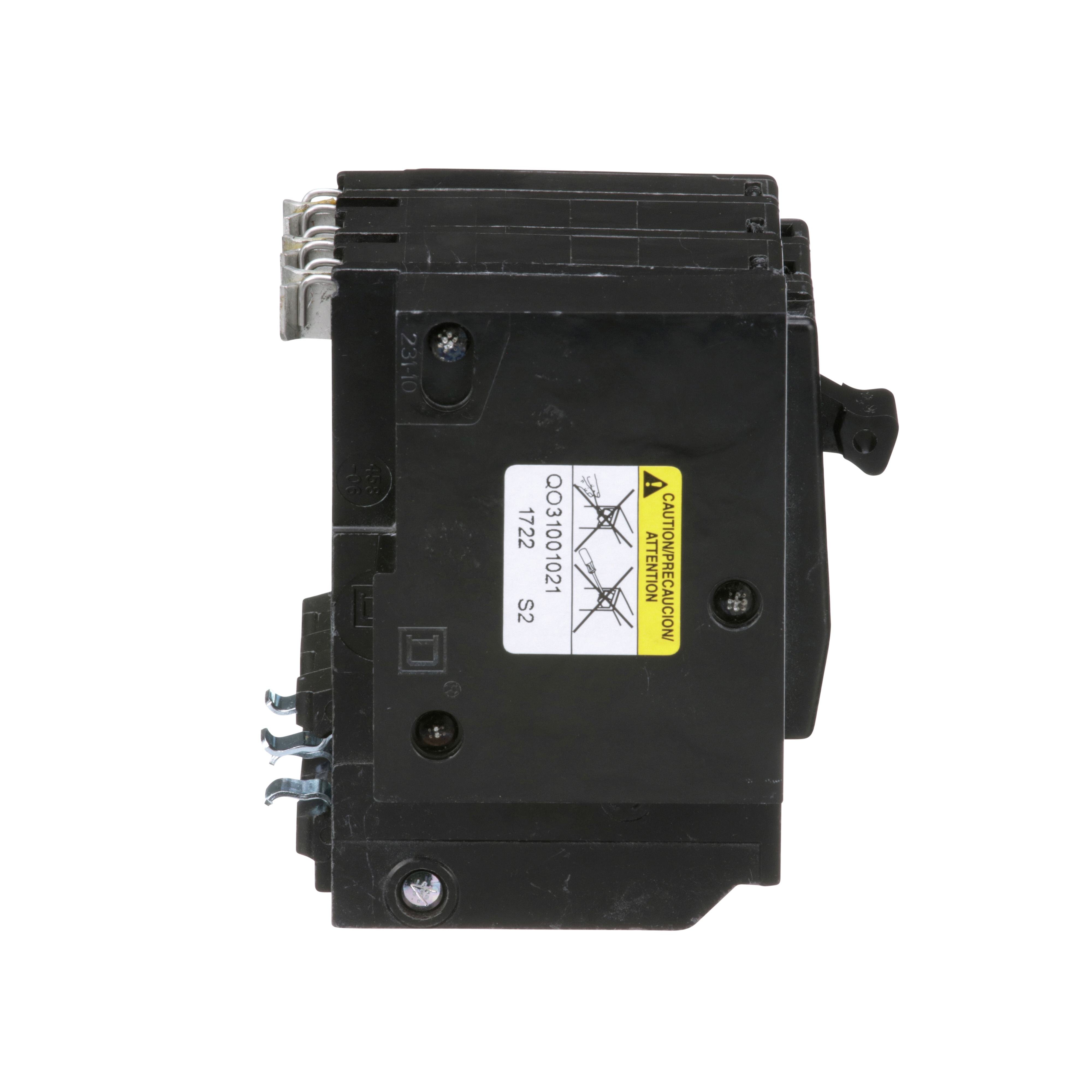 Picture of QO31001021 - Mini circuit breaker, QO, 100A, 3 pole, 120/240VAC, 10kA, plug in, AC shunt