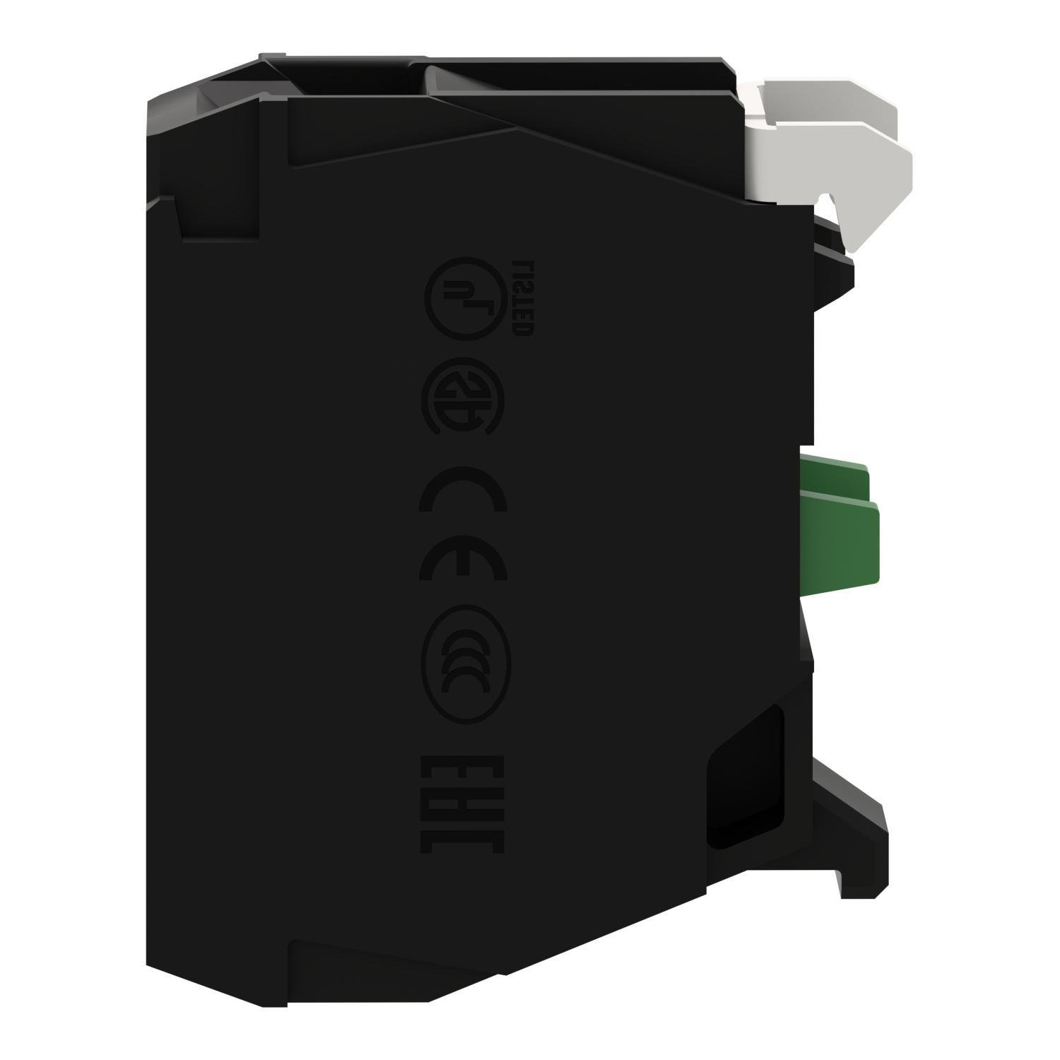 Picture of ZBE101 - Harmony, 22mm Push Button, add on contact block, 1 NO, screw clamp terminal