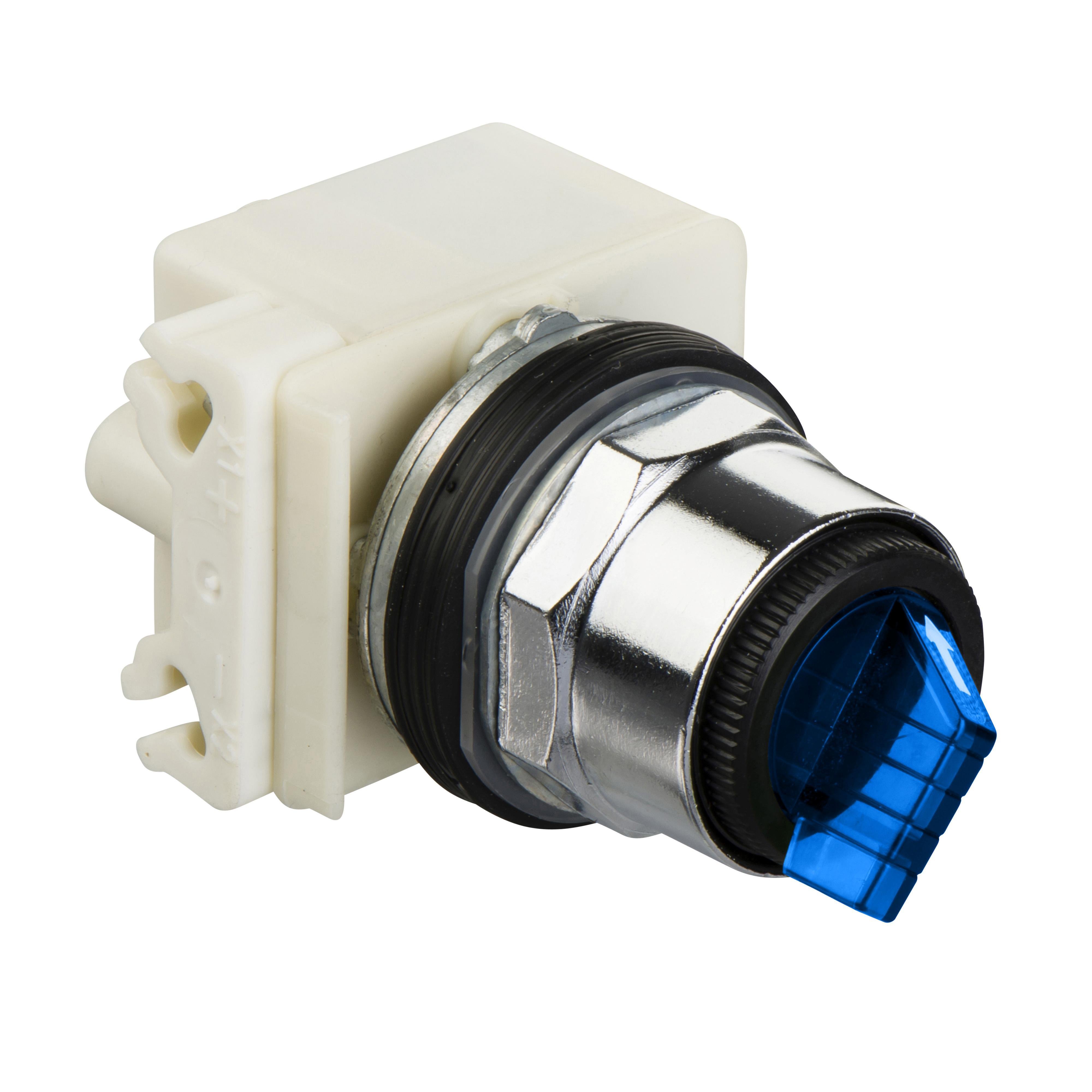 9001K11J35LLL - selector switch Ø 30 - 2 positions - maintained - LED