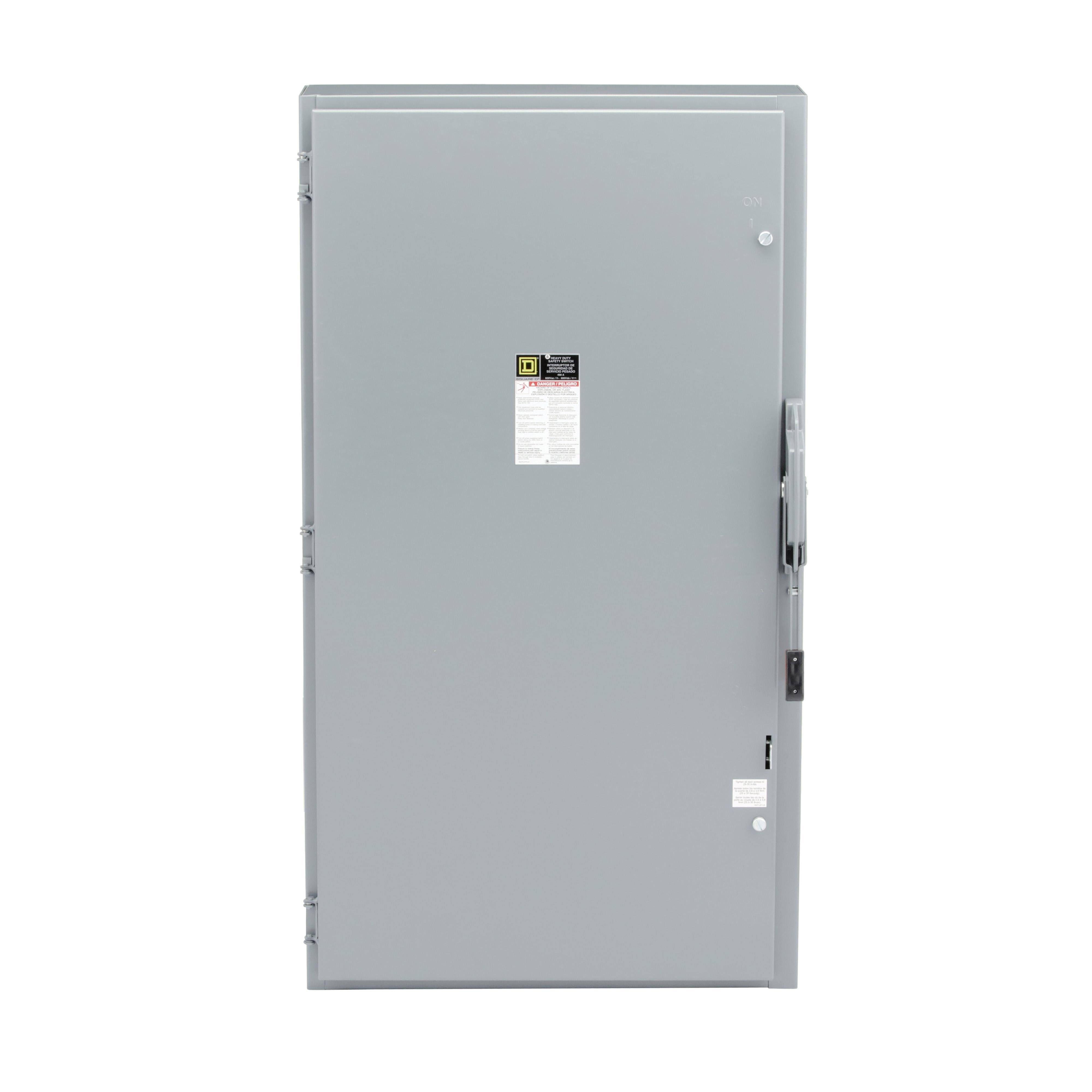Picture of H365N - Safety switch, heavy duty, fusible, 400A, 4 wire, 3 pole, 1 neutral, 250hp, 600VAC/DC, NEMA 1