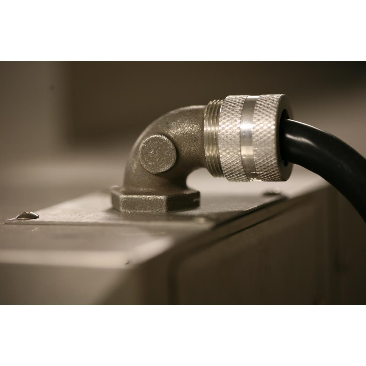 Picture of NHC1037 - Kellems Wire Management, Cord Connectors, 90 Degree Male .63-.75", 3/4", Aluminum