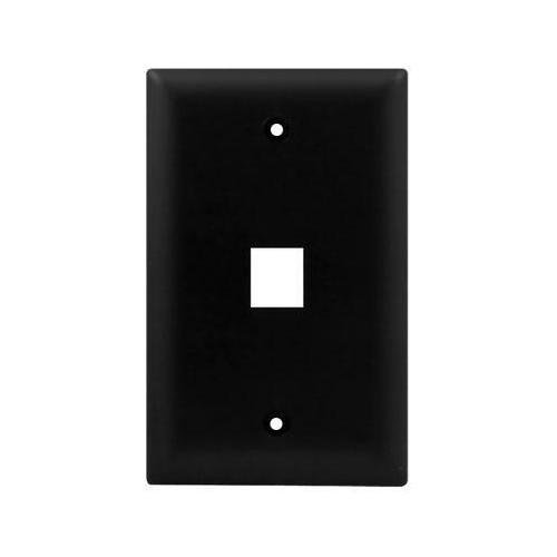 WP3401-BK - 1-Gang, 1-Port Wall Plate, Black