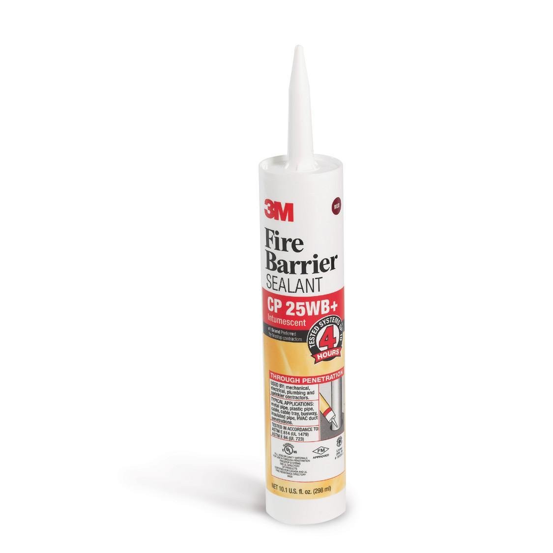 7010353050 - 3M™ Fire Barrier Sealant CP 25WB+, Red, 10.1 fl oz Cartridge, 12/case, Restricted