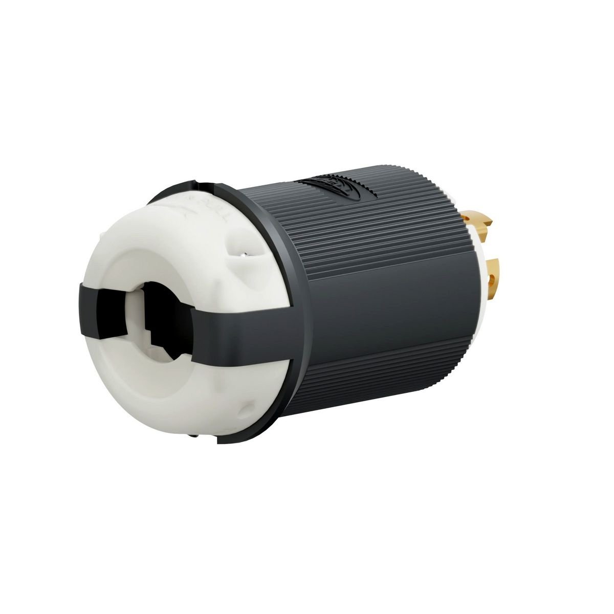 Picture of HBL2731ST - Locking Devices, EdgeConnect™ Twist-Lock®, Industrial, Male Insulgrip® Plug, 30A 3-Phase 480V AC, 3-Pole 4-Wire Grounding, L16-30P, Spring Terminal, Black and White Nylon.