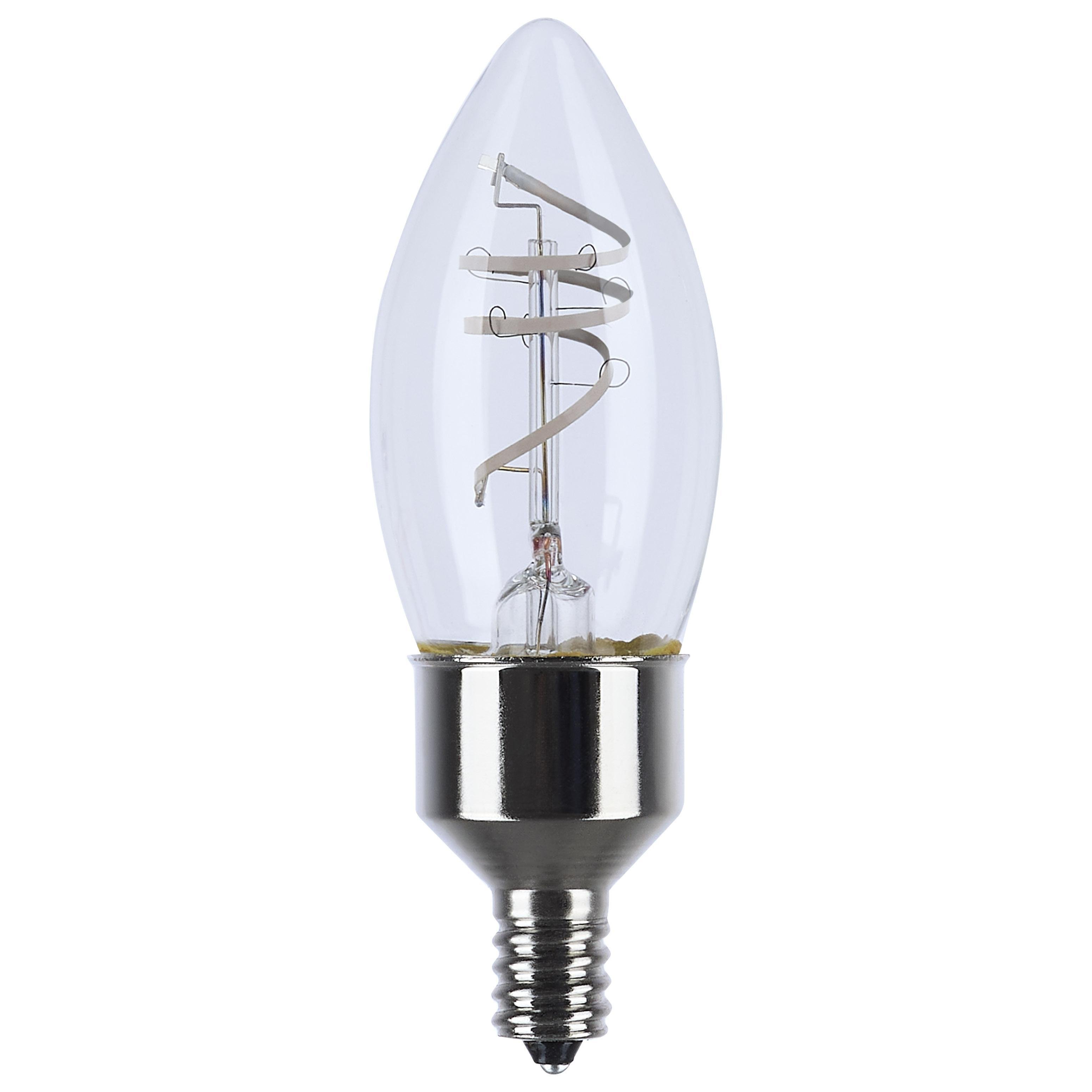 Picture of S11525 - 4 Watt LED - Reminiscent - Flex Gray Coil Filament - B11 - Candelabra Base - 2700K CCT - Clear - 120 Volt