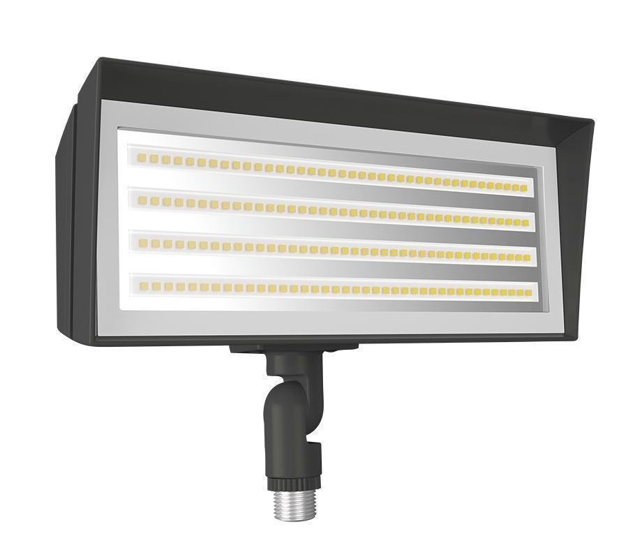 FFLEDS/PCU - Floodlights 2615-6243 Lumens FFLED Small Field Adjustable 5000K/4000K 120V-277V Knuckle Mount Bronze 120V-277V Button Photocell