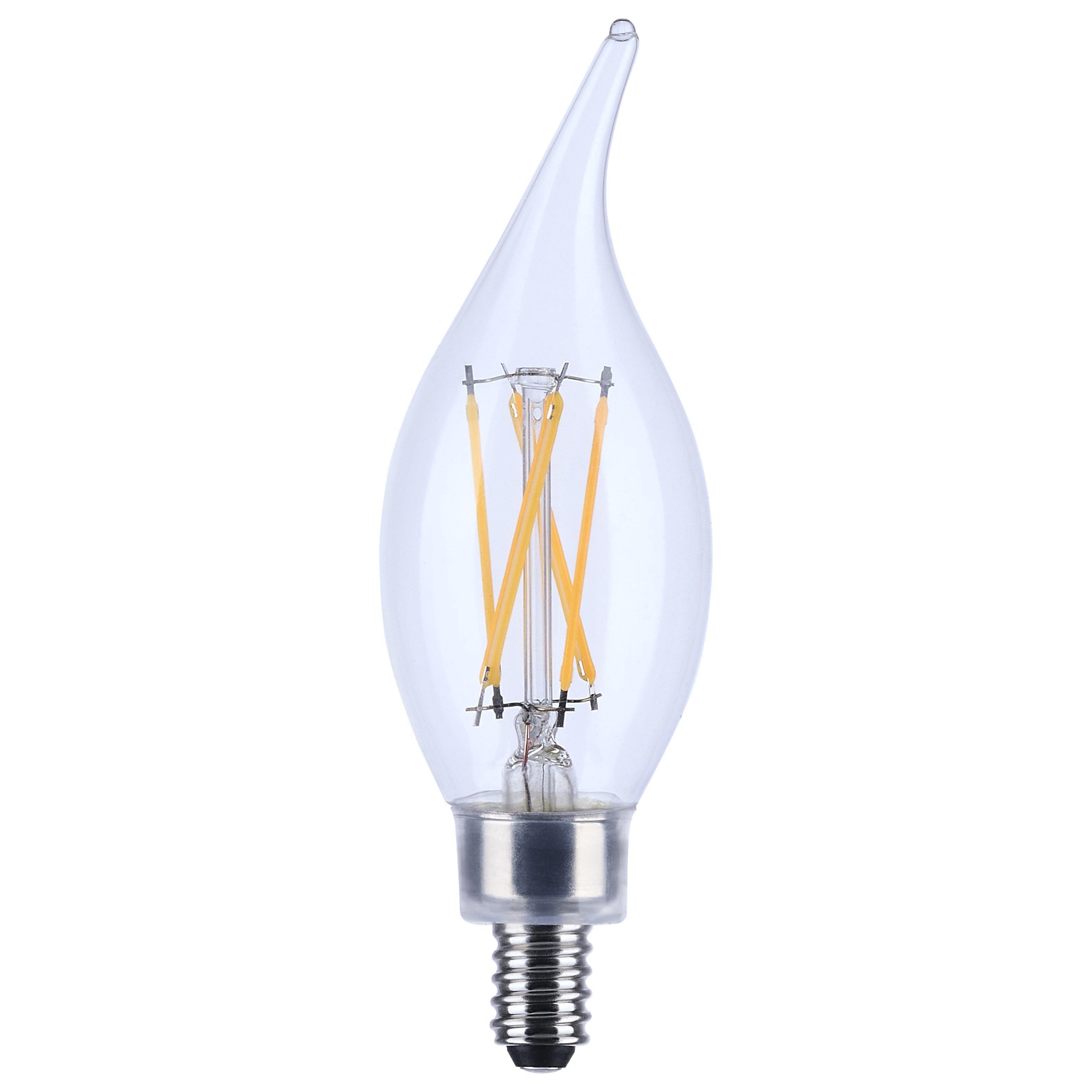 Picture of S21304 - 5.5 Watt CA10 LED - Clear - Candelabra base - 90 CRI - 2700K - 120 Volt