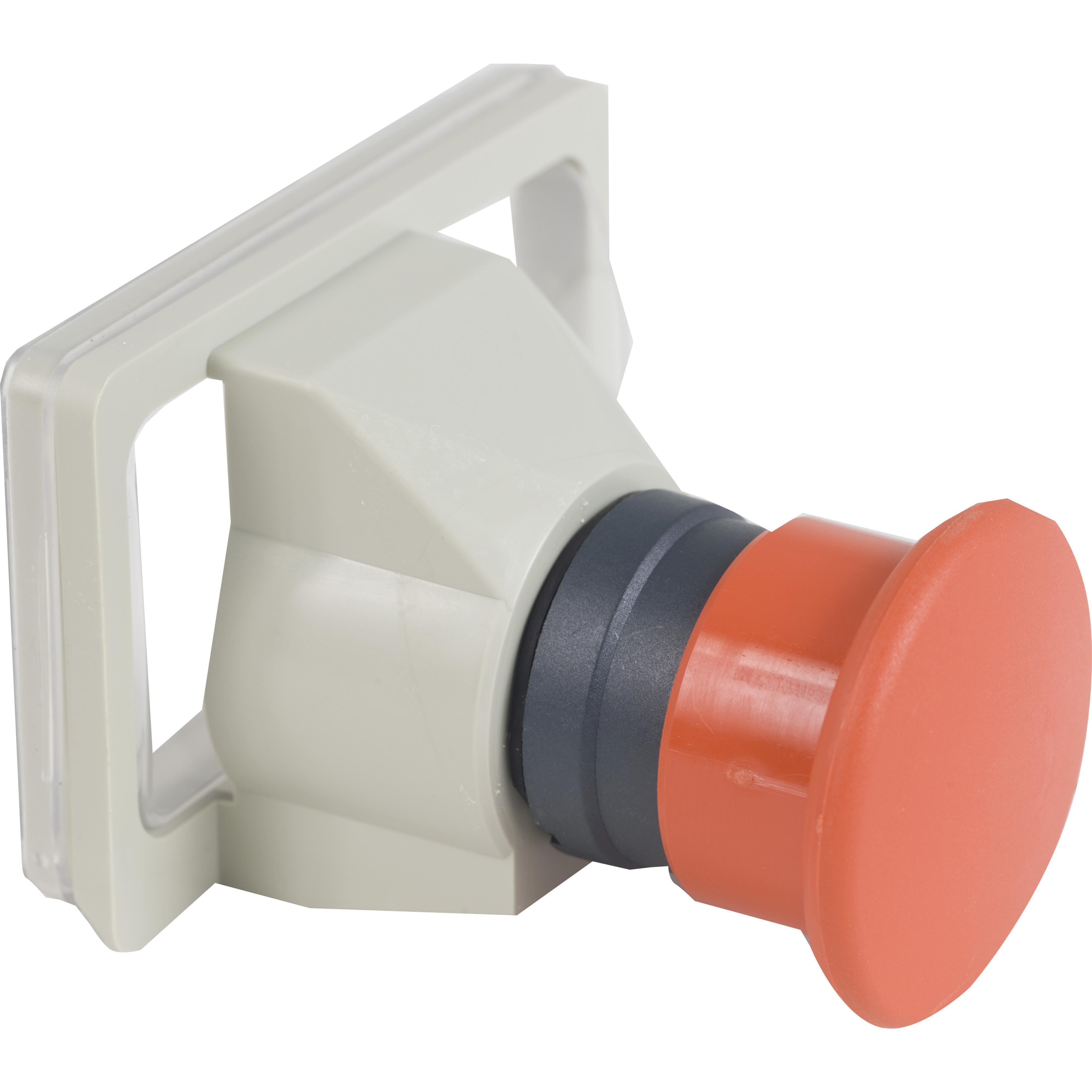 GV2K011 - Emergency stop pushbutton,TeSys Deca Fram 2,spring return,for GV2M*01 enclosures