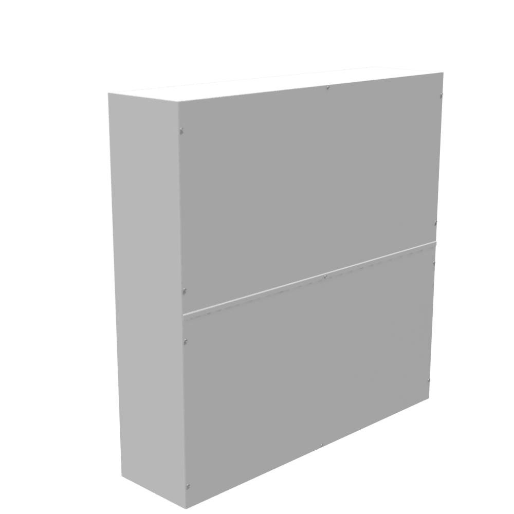 Picture of 484812-SC1-NK - 48x12x48 Screw Cover Type 1 UL Listed Steel No Knockouts ANSI 61 Gray Cover With Teardrop Slots Mounting Holes In Back
