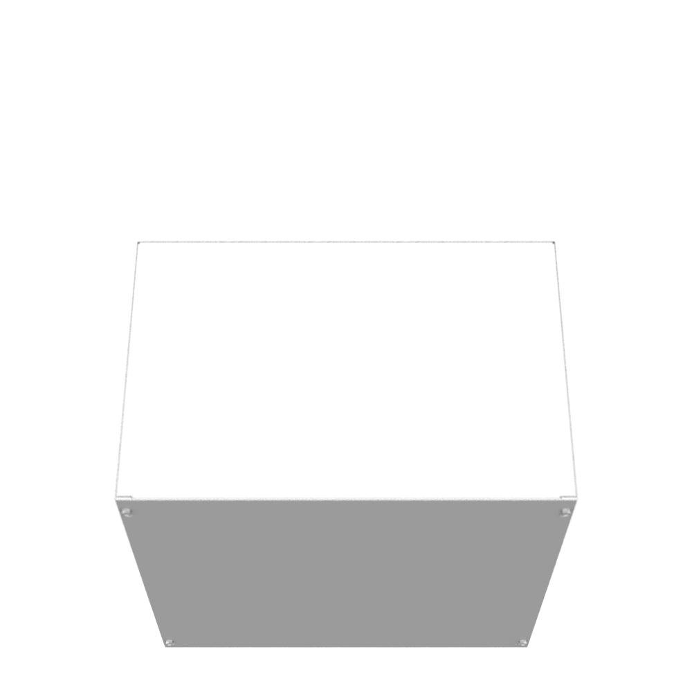 Picture of 181812-SC1-NK - 18x12x18 Screw Cover Type 1 UL Listed Steel No Knockouts ANSI 61 Gray Cover With Teardrop Slots Mounting Holes In Back