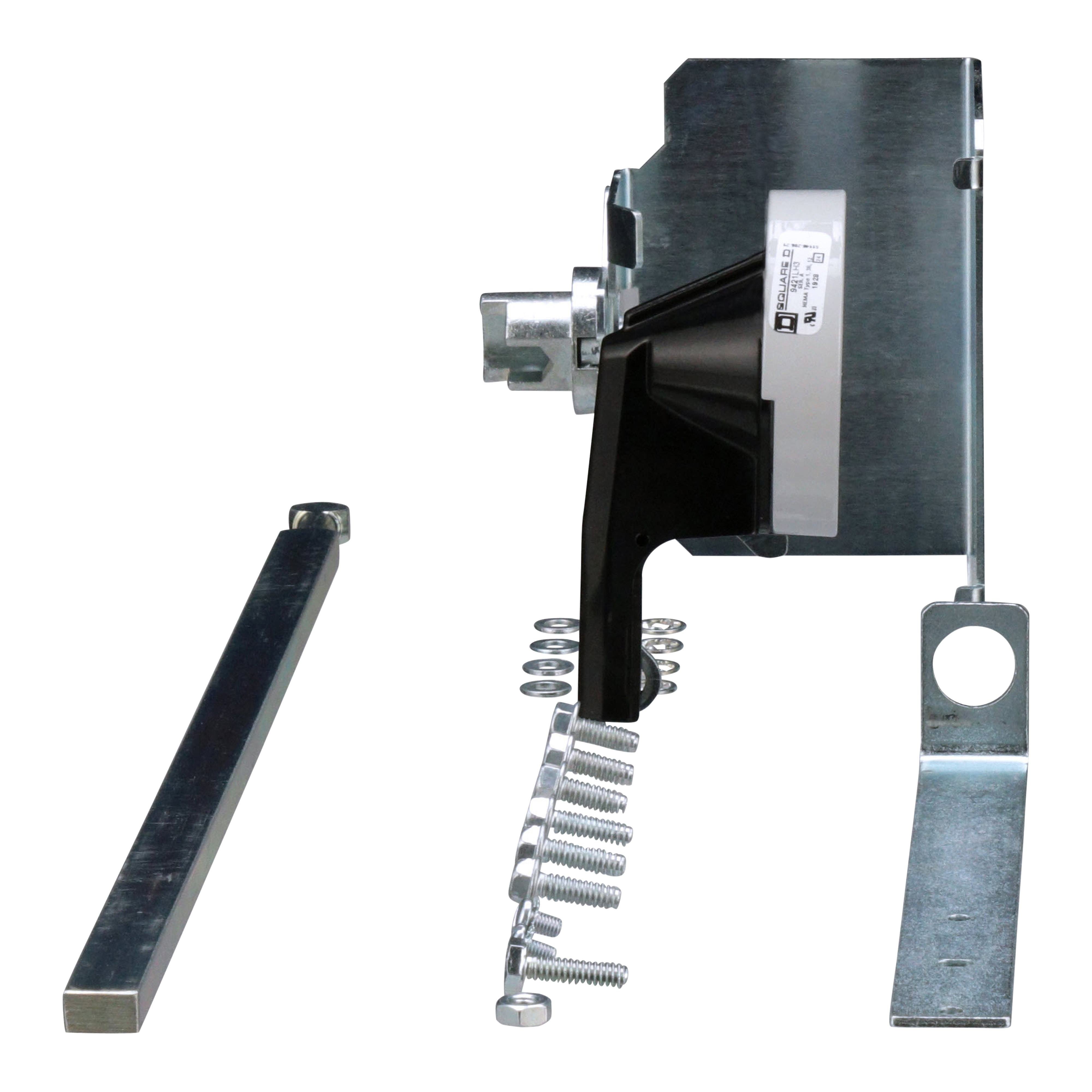Picture of 9421LB3 - Circuit breaker accessory, PowerPacT B, handle kit, rotary, 3 inch, 125A, operating mechanism, long shaft
