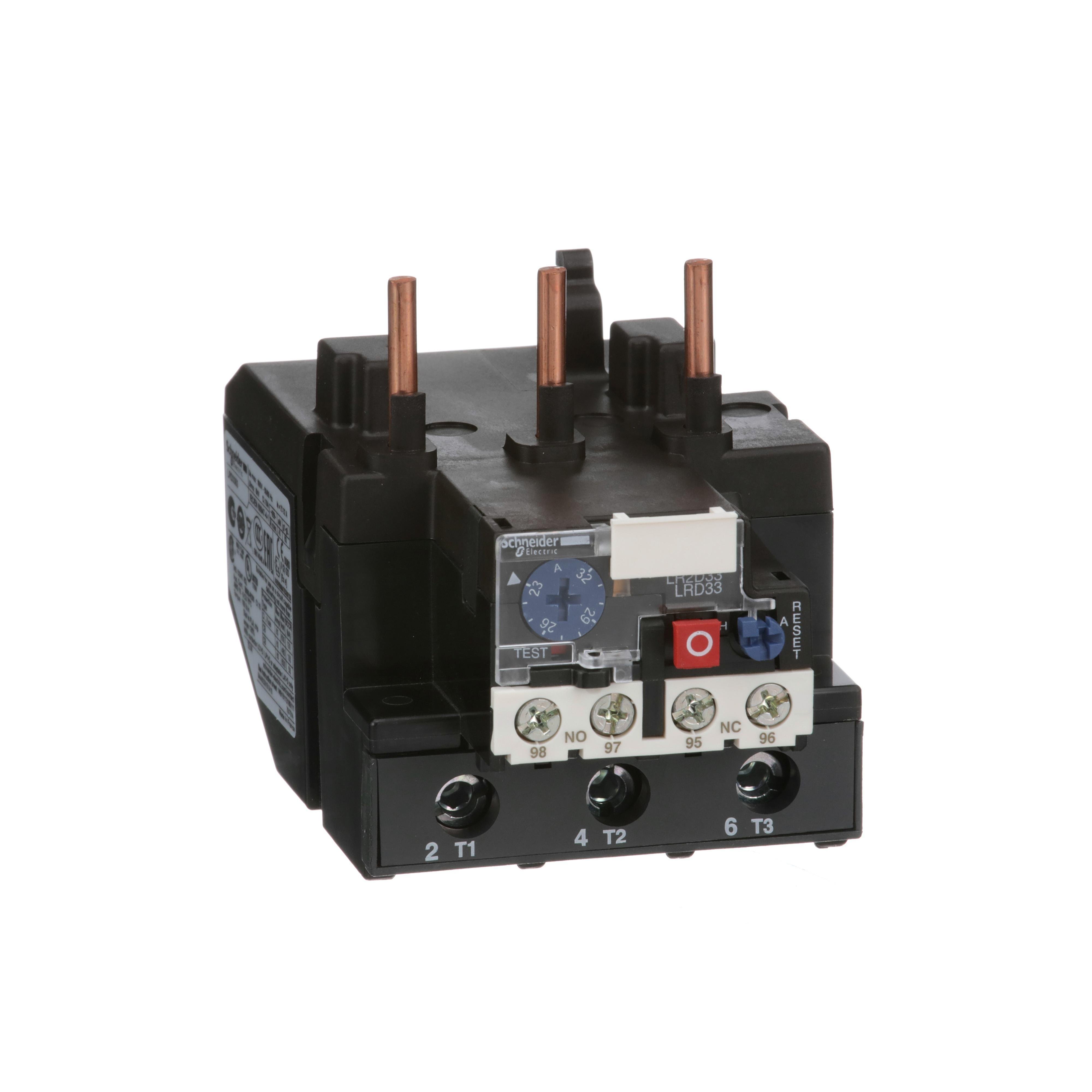 Picture of LRD3353 - TeSys Deca, thermal overload relay, 23 to 32 A, class 10A, for LC1D80 and LC1D95