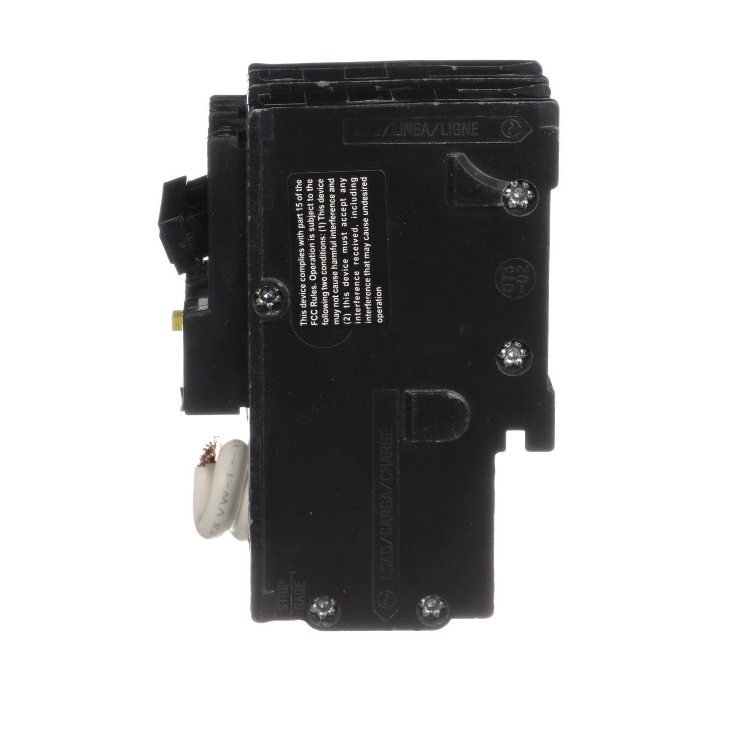 Picture of HOM240GFIC - Mini circuit breaker, Homeline, 40A, 2 pole, 120/240 VAC, 10 kA AIR, ground fault class A, plug in, UL [TAA]
