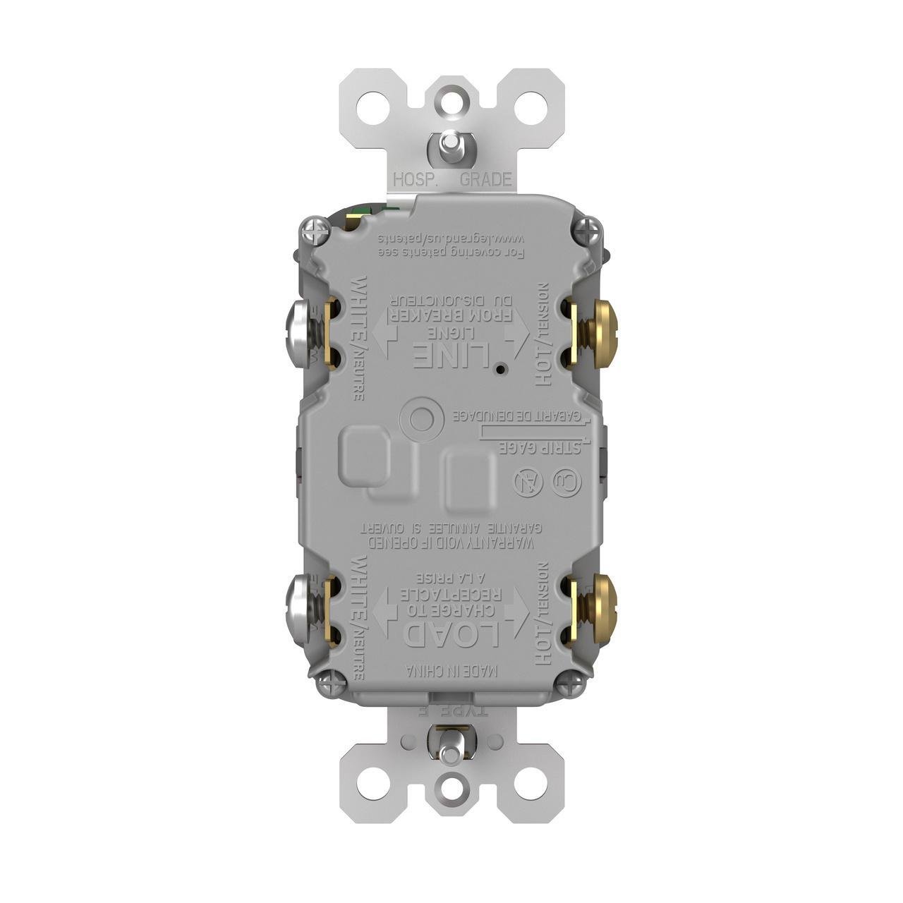 Picture of 2097-BK - radiant® 20A Duplex Self-Test GFCI Receptacles with SafeLock® Protection, Black