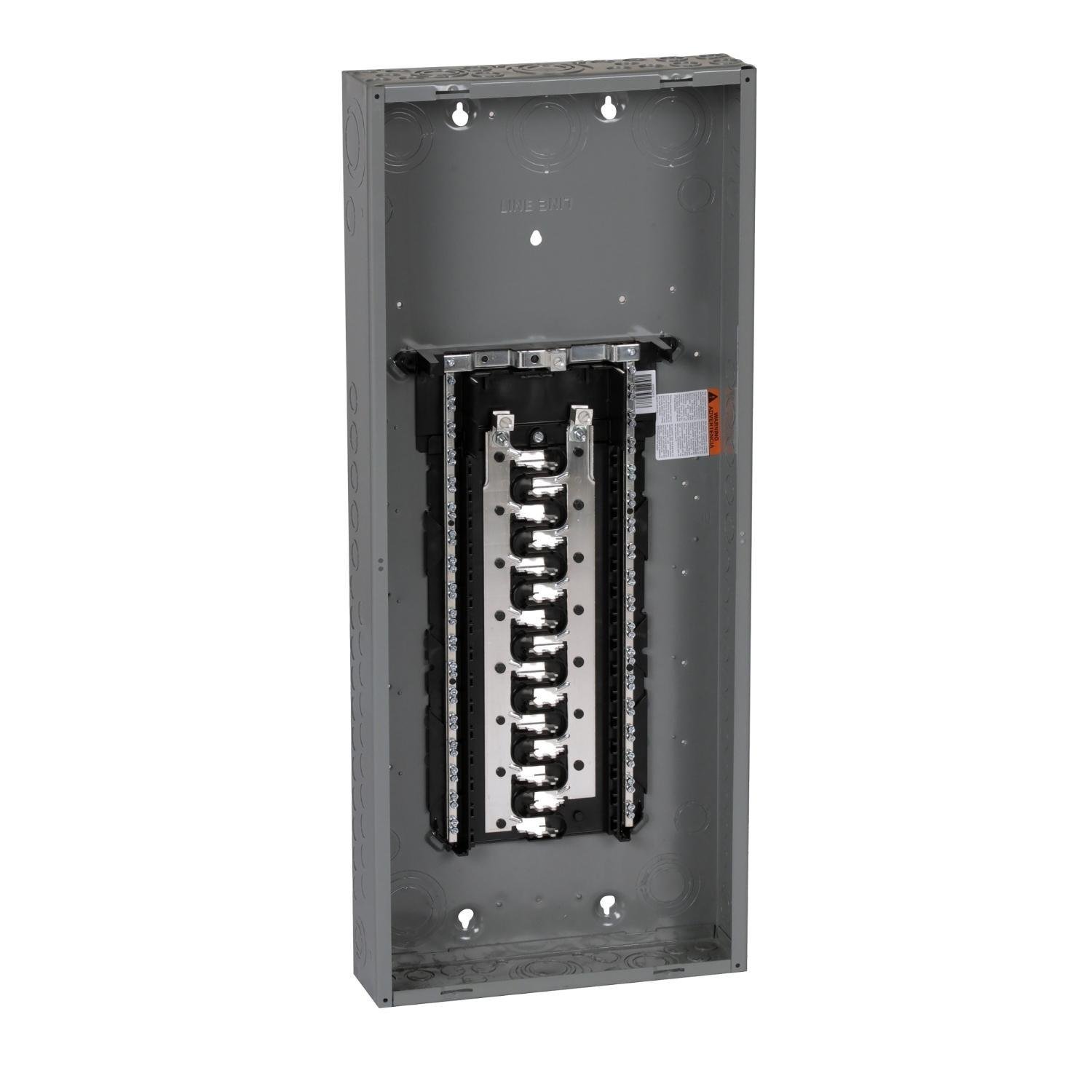 HOM3060L125PC - Load center, Homeline, 1 phase, 30 spaces, 60 circuits, 125A convertible main lugs, PoN, NEMA1, combo cover