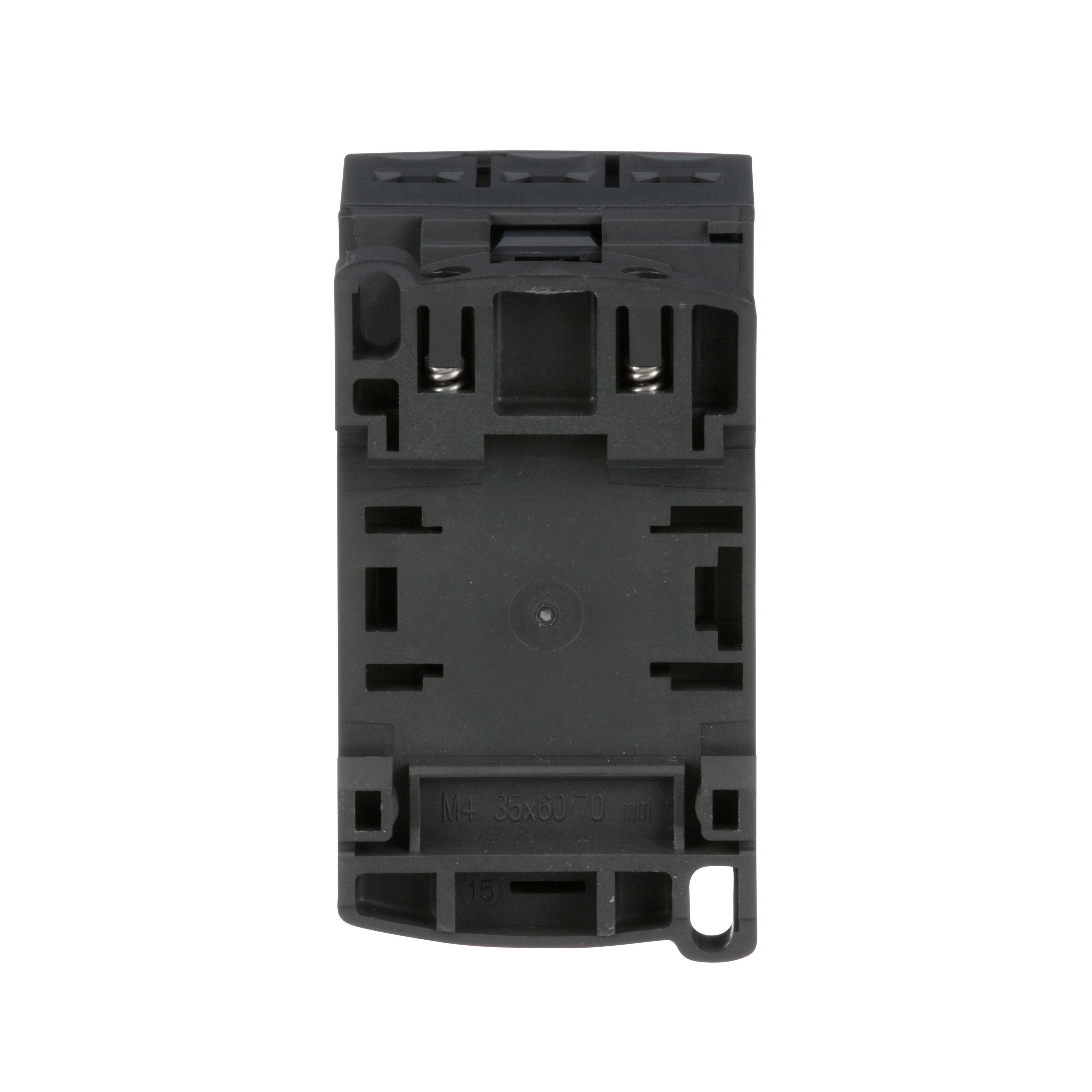 Picture of LC1D12G7 - IEC contactor, TeSys Deca, nonreversing, 12A, 7.5HP at 480VAC, up to 100kA SCCR, 3 phase, 3 NO, 120VAC 50/60Hz coil, open