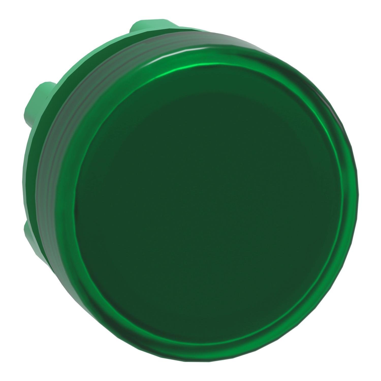 Picture of ZB5AV033 - Head for pilot light, Harmony XB5, plastic, green, 22mm, plain lens, BA9s base fitting
