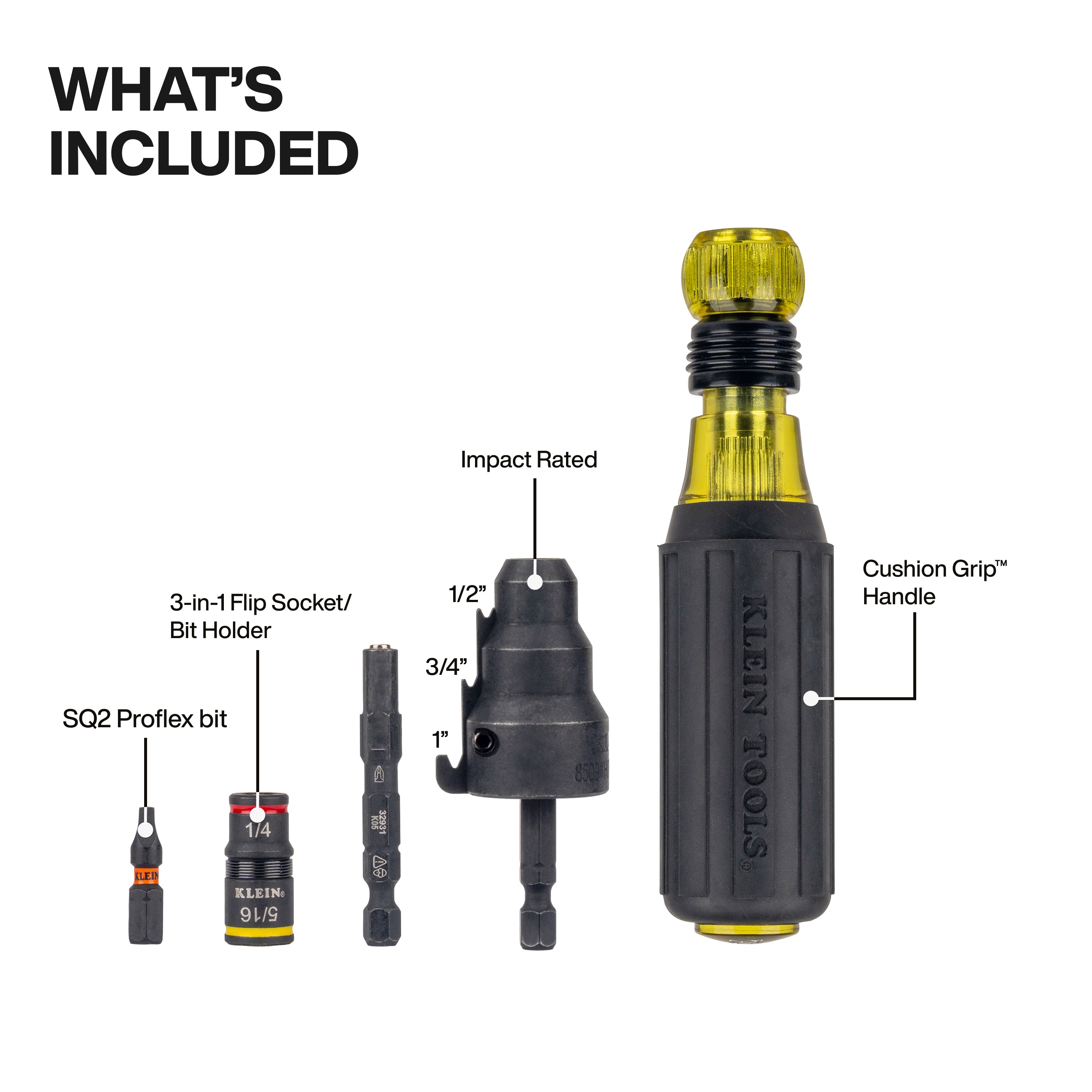 Picture of KLE 85191HD, Impact-Rated Flip Socket Conduit Reamer Driver