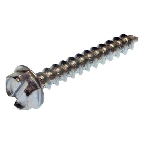 Picture of JDS185 - 10 x 2 in. 5/16 Indented Hex Head Slotted Sharp Point Tapping Screws - Steel Zinc - 100qty