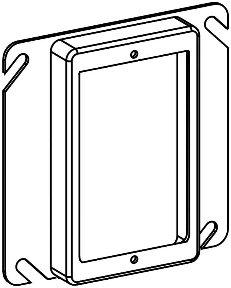 41200 - RAISED 2", 4" SQUARE (4S) 1-GANG RING