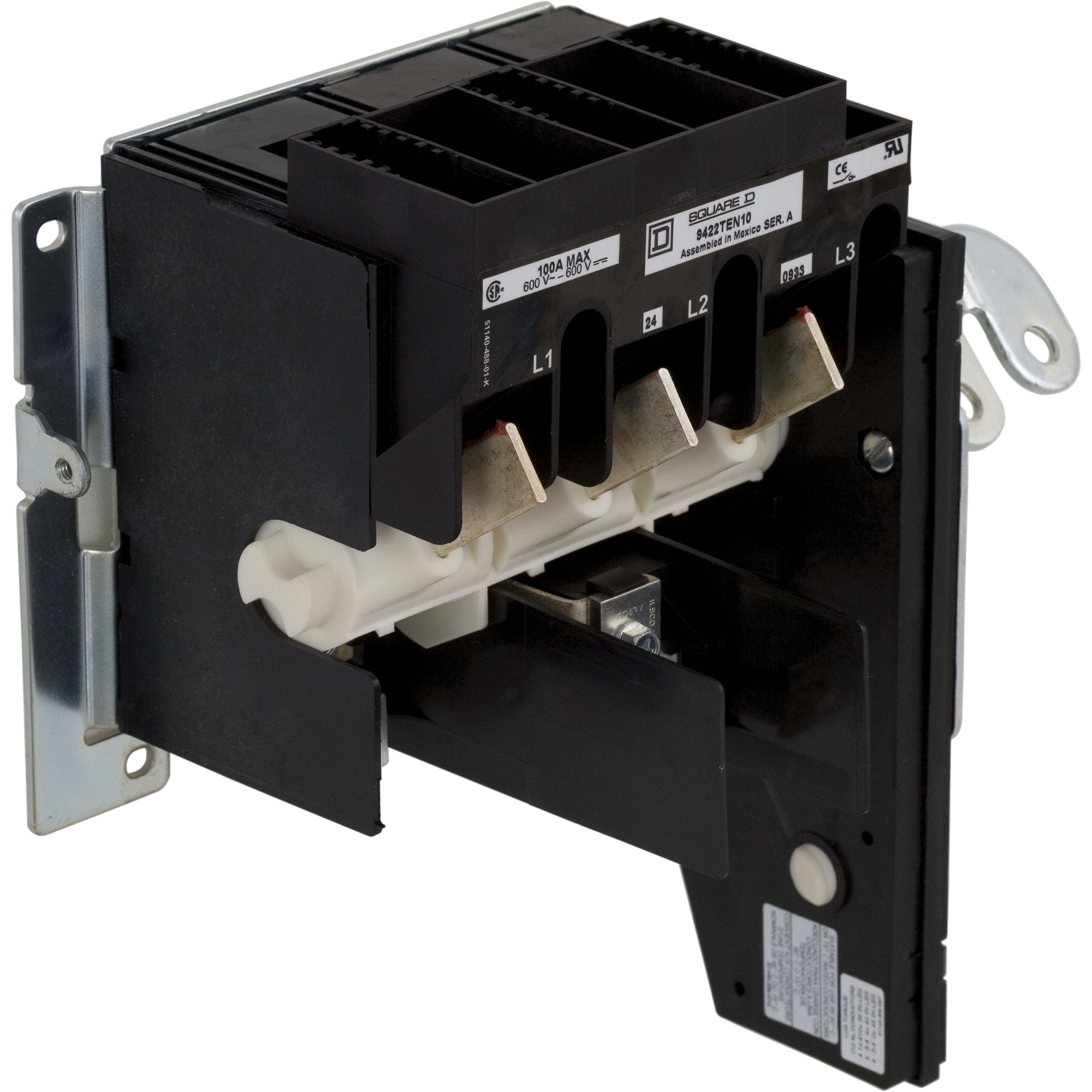 9422ATEN101 - Operating mechanism, flange mounted, variable depth, 100A, 600V, no fuse, switch mechanism, 6 inch handle, NEMA 4