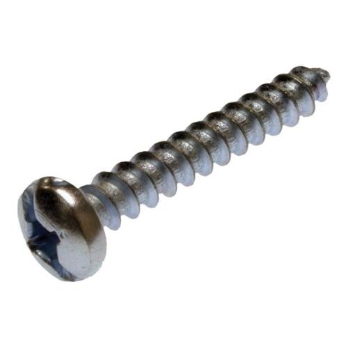 Picture of JTTS30 - Sheet Metal Screw, #10 size, Pan head , Slotted/Phillips/Square drive , 1-1/2 in. length, Steel, Zinc Chromate finish, 100 per pack