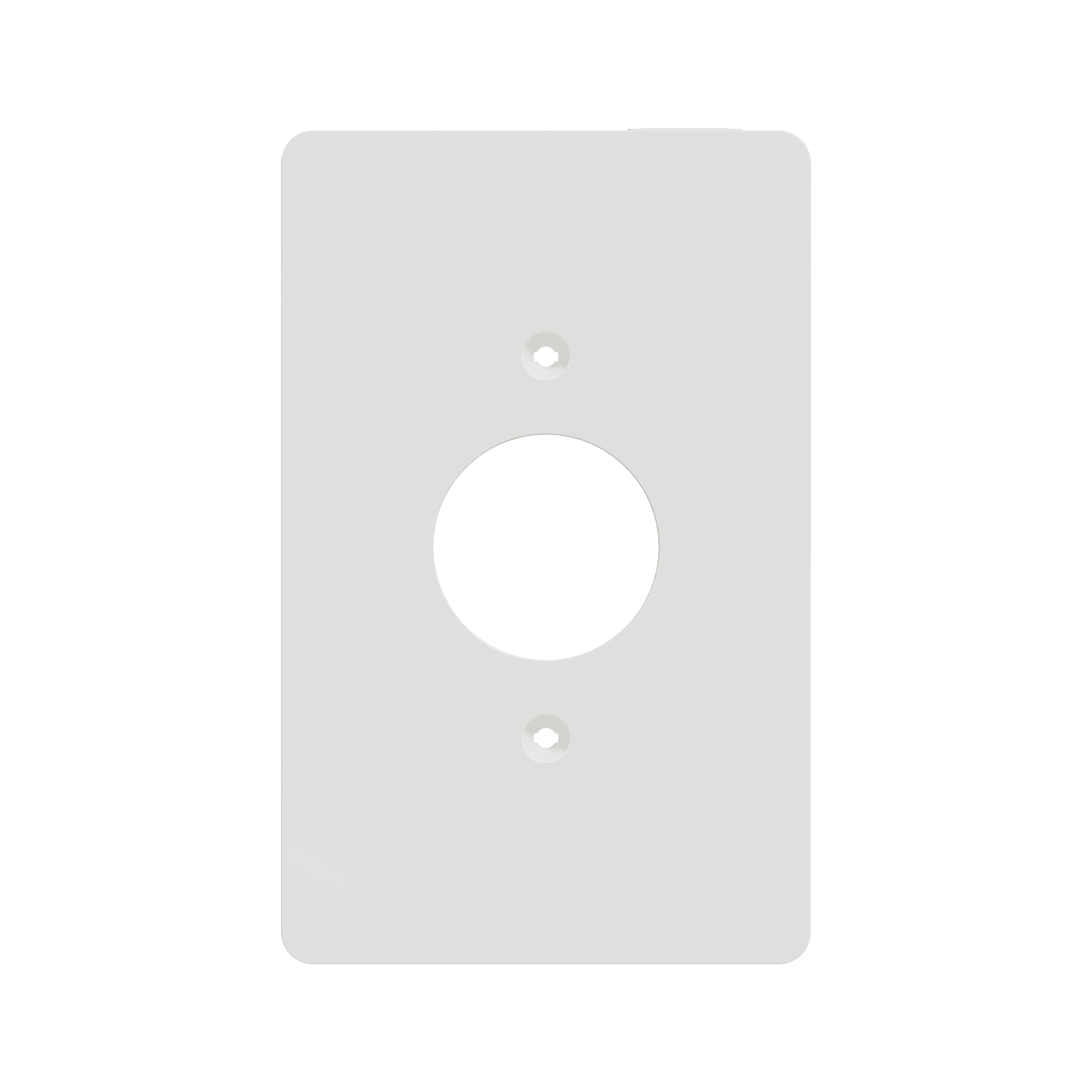 SQWS422001WH - Cover frame, X Series, for socket-outlet, 1 gang, screw fixed, mid sized plus, white, matte finish