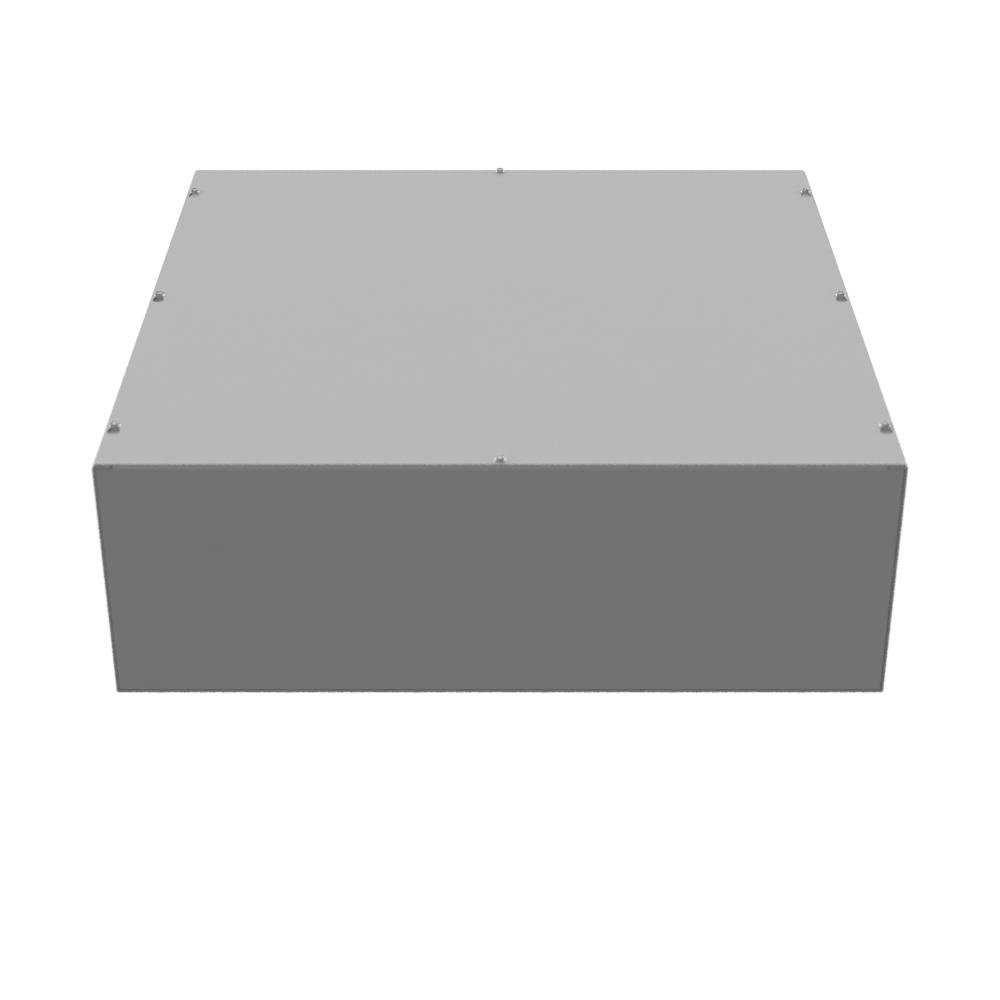 Picture of 303010-SC1-NK - 30x10x30 Screw Cover Type 1 UL Listed Steel No Knockouts ANSI 61 Gray Cover With Teardrop Slots Mounting Holes In Back