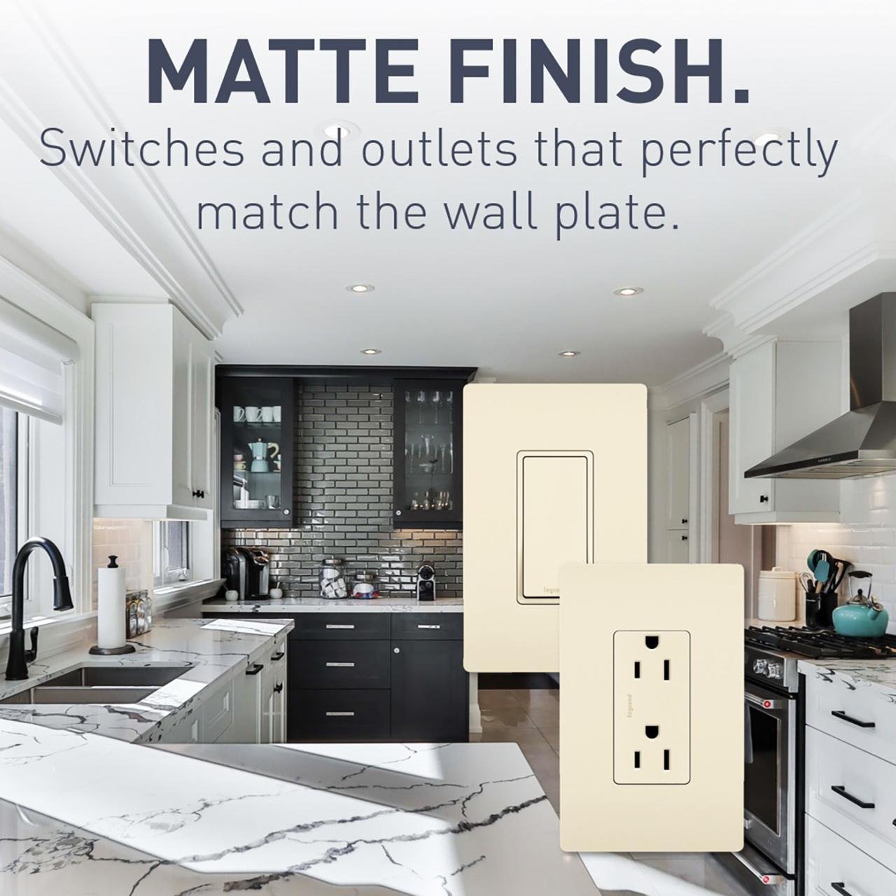 Picture of TM870-LA - radiant® 15A Single-Pole Switch, Light Almond