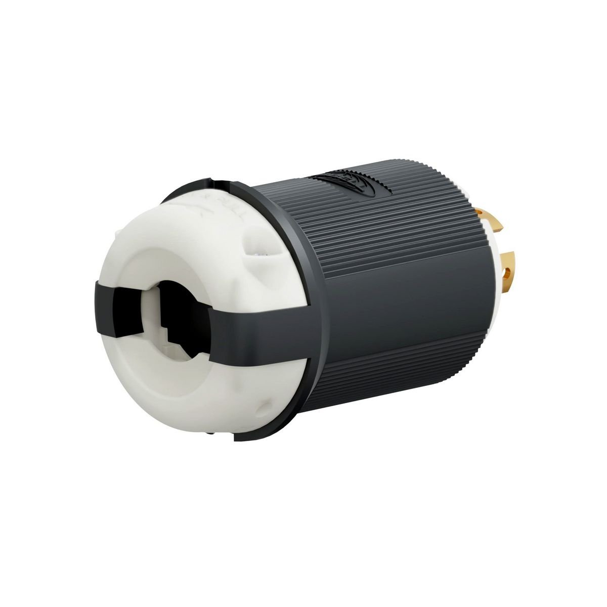 Picture of HBL2811ST - Locking Devices, EdgeConnect™ Twist-Lock®, Industrial, Male Insulgrip® Plug, 30A 3-Phase 120/208V AC, 4-Pole 5-Wire Grounding, L21-30P, Spring Terminal, Black and White Nylon.