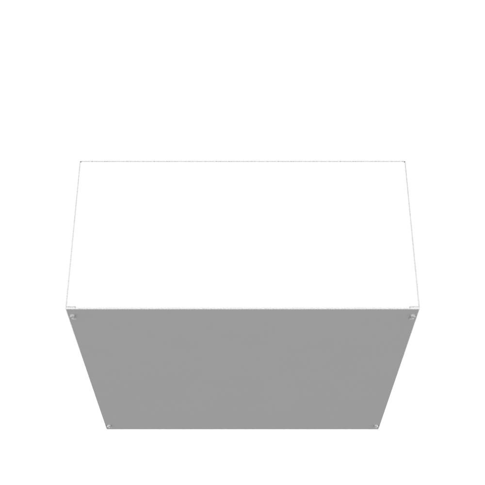 Picture of 242412-SC1-NK - 24X12x24 Screw Cover Type 1 UL Listed Steel No Knockouts ANSI 61 Gray Cover With Teardrop Slots Mounting Holes In Back