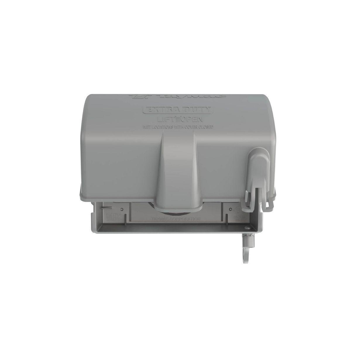 Picture of MX4380S - Single Gang Metal Low Profile While-In-Use Covers - Extra Duty Horizontal 8-in-1