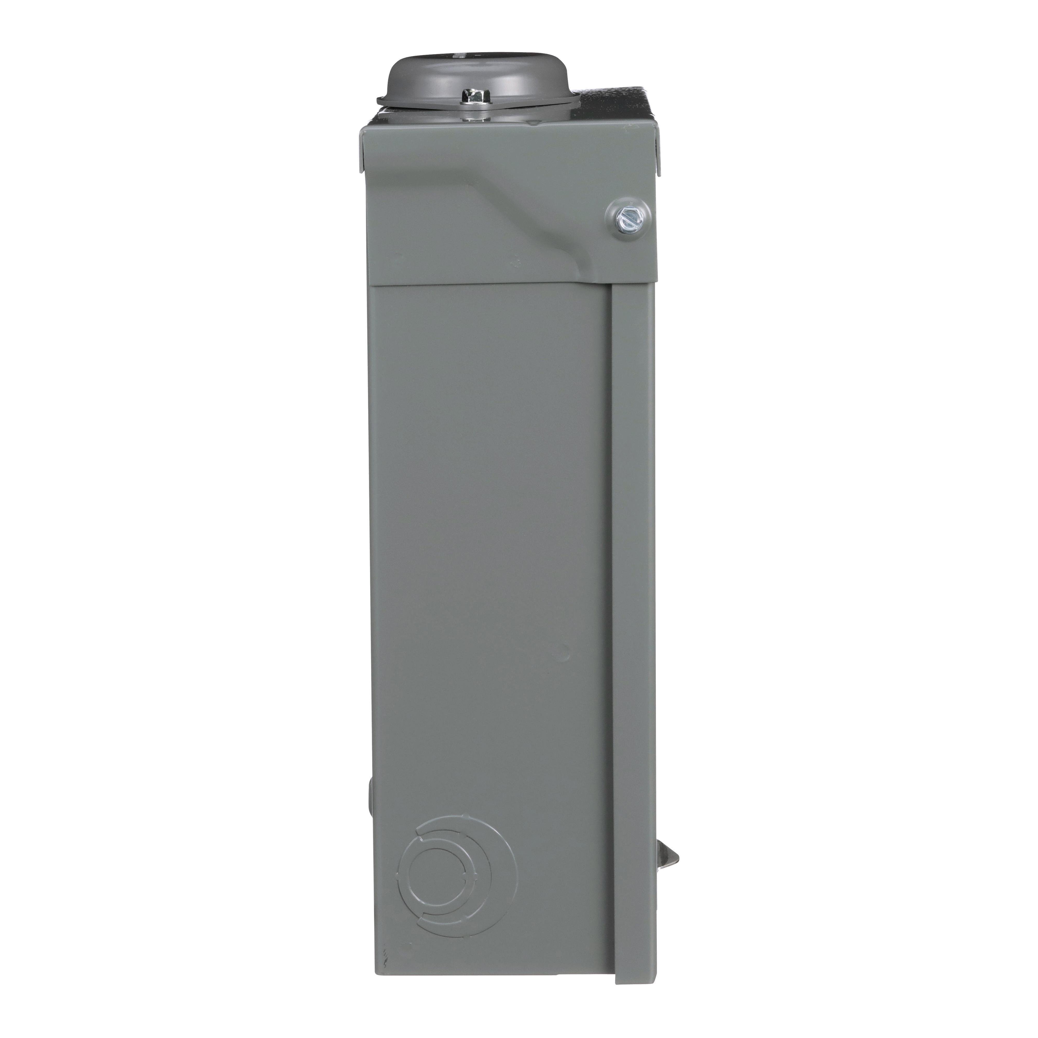 Picture of QO816L100RBCU - Load center, QO, 1 phase, 8 spaces, 16 circuits, 100A fixed main lugs, NEMA3R, Cu bus