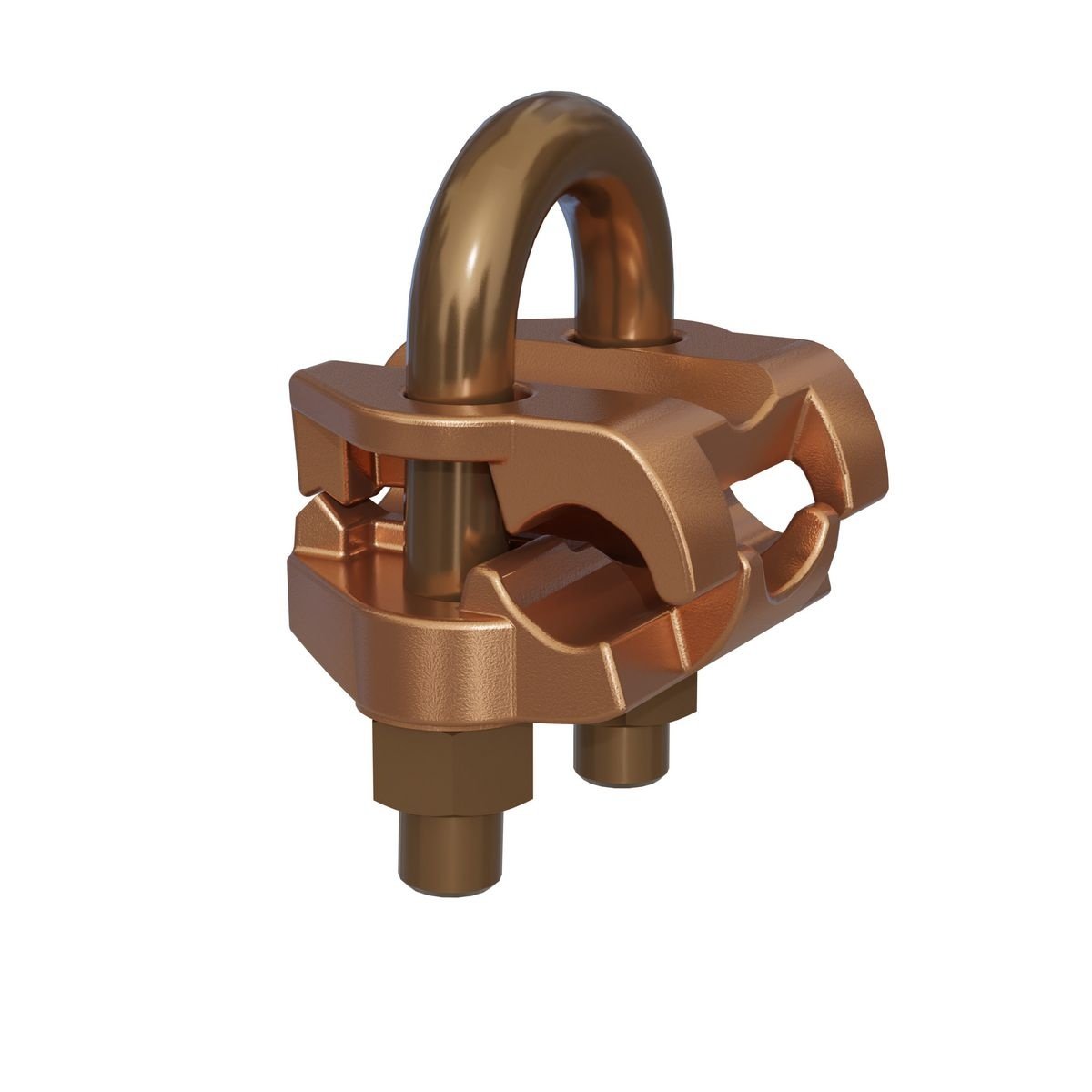 Picture of GAR6429 - Mechanical Grounding Connector, Cable to Rod or Pipe, 2/0 AWG (Sol) -250 kcmil, 3/8" Pipe, 5/8"-3/4" Rod, #5-#6 Rebar, Bright Dipped