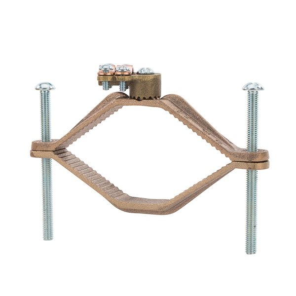 Picture of G-16 - Heavy Duty Bronze Ground Clamp, Wire Adapter, 4-1/2″ to 6″ Pipe