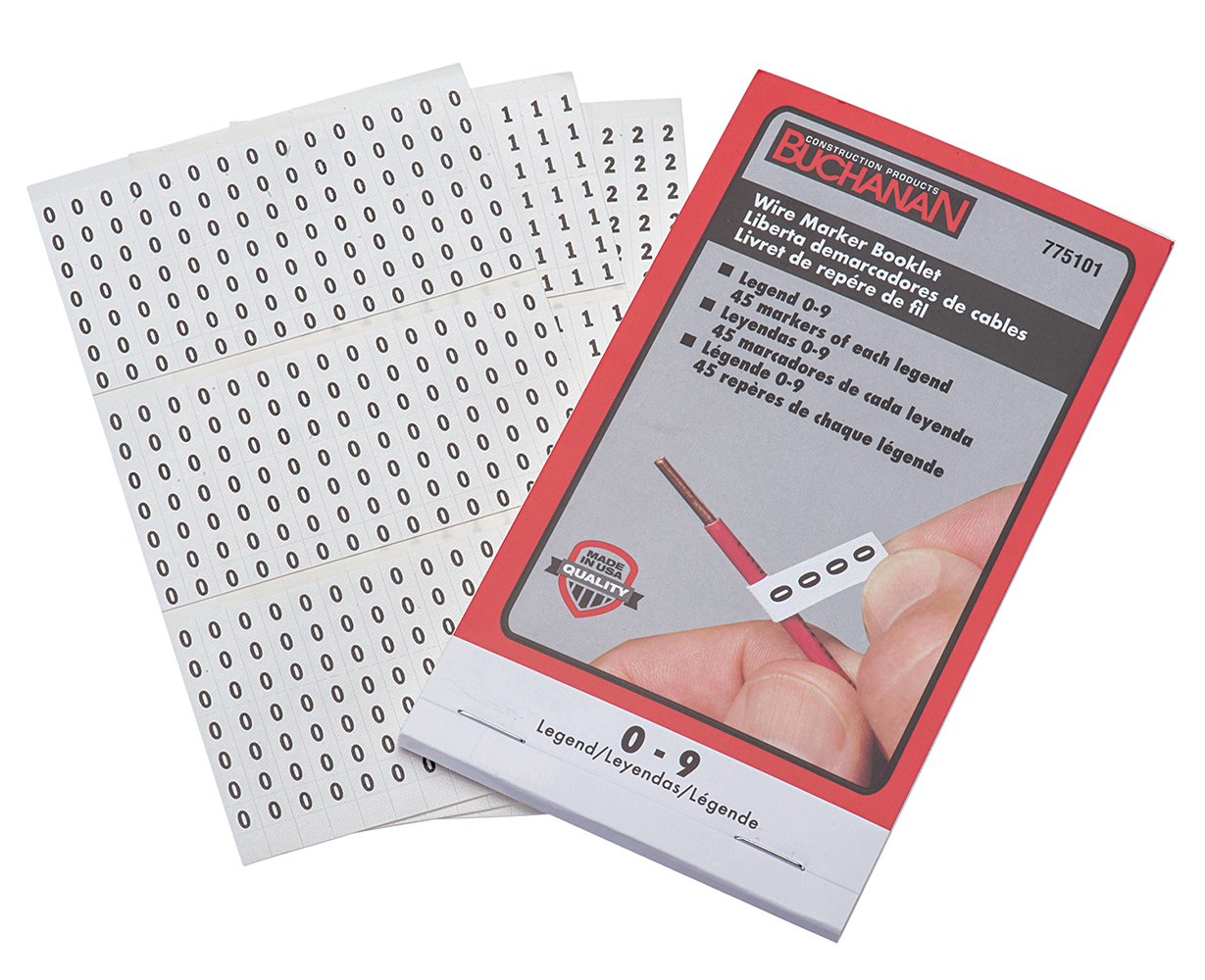 775101 - Wire Marker Booklet, Legend 0-9