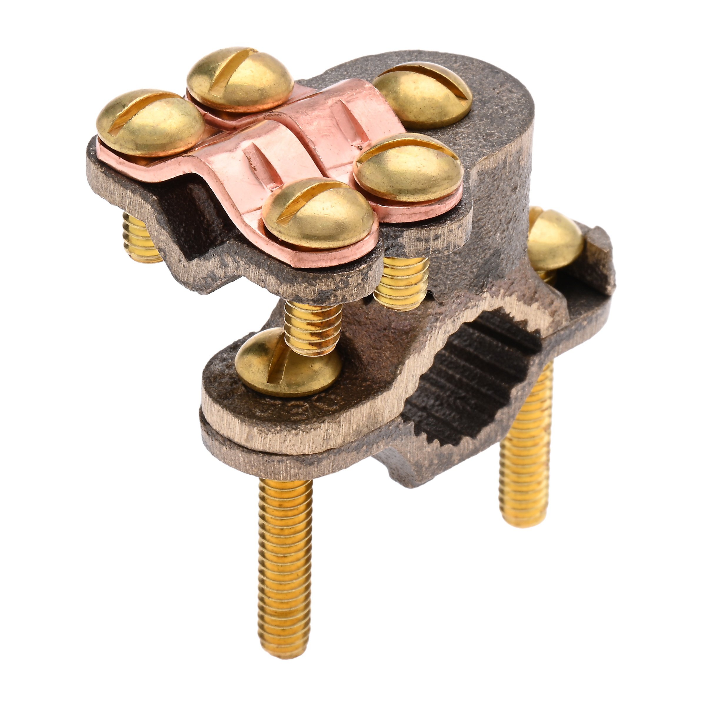 G-3-BS - Heavy Duty Bronze Ground Clamp, Wire Adapter, 1/2″ to 1″ Pipe