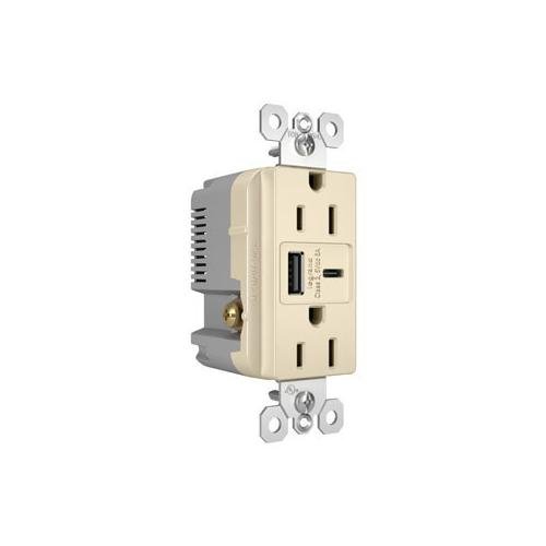 Picture of 15 Amp, USB Type AC with Duplex Tamper Resistant Receptacles