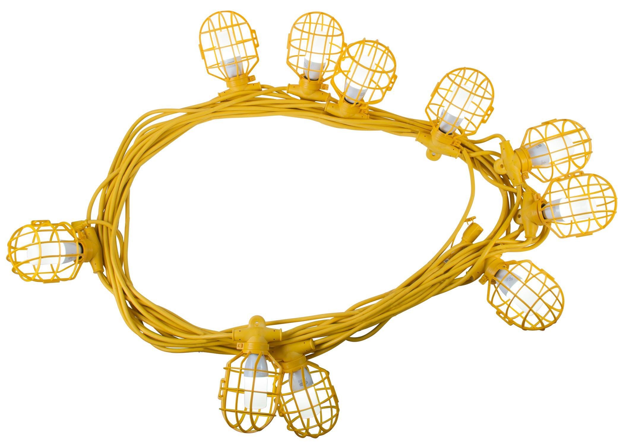 GL100-142MPC - Temp Light String 14/2 100ft 15A Male and Female