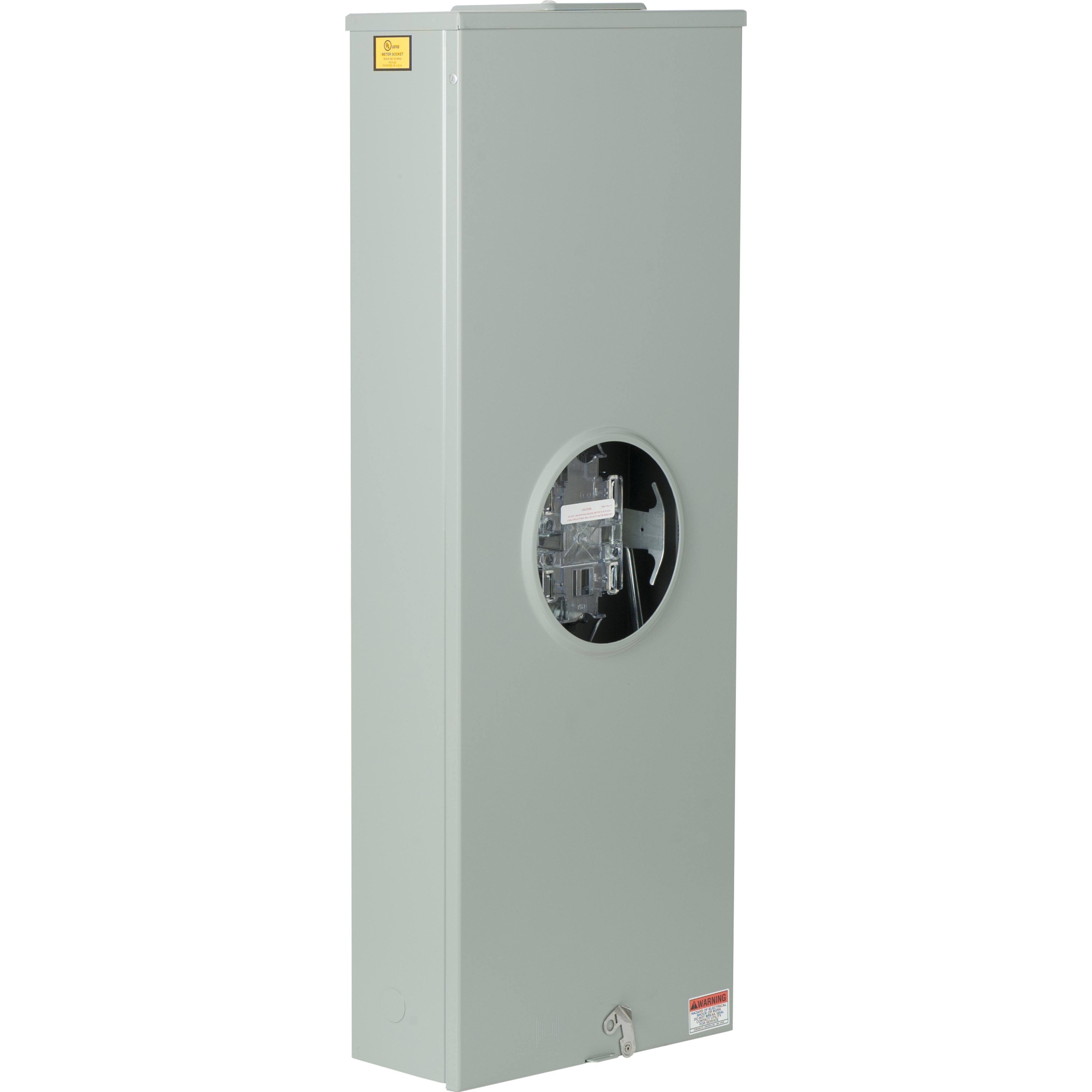 1009788A - Meter socket, ringless, 1 phase, 3 wire, 4 jaws, Series A-L, lever bypass, jaw release