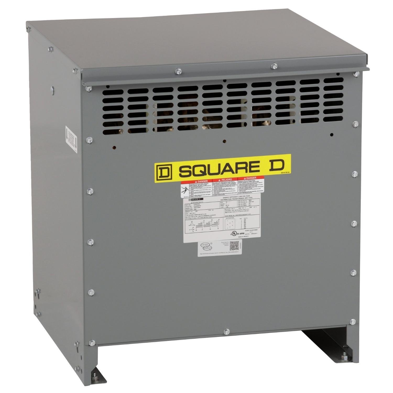 EXN30T3HFCU - Transformer, dry type, DOE 2016, 30kVA, 3 phase, 480V delta primary, 208Y/120V secondary, 18M, 115C rise, Cu